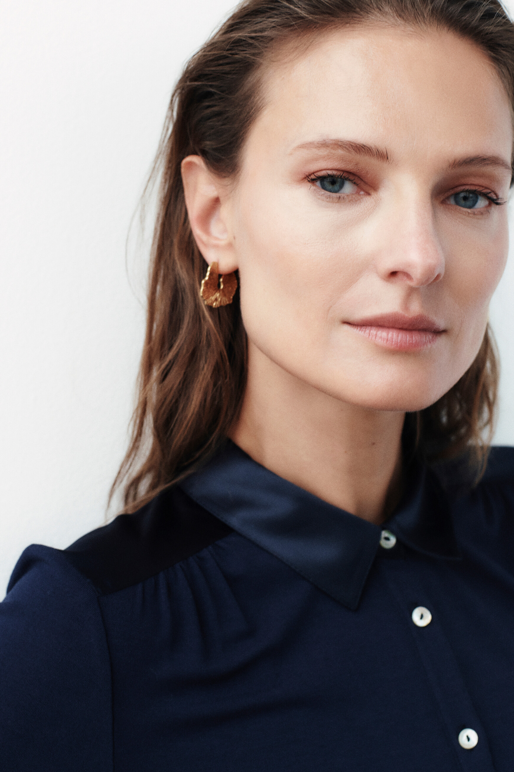 chemise bi matiere hector bleu marine femme chemise bi-matière hector bleu marine femme