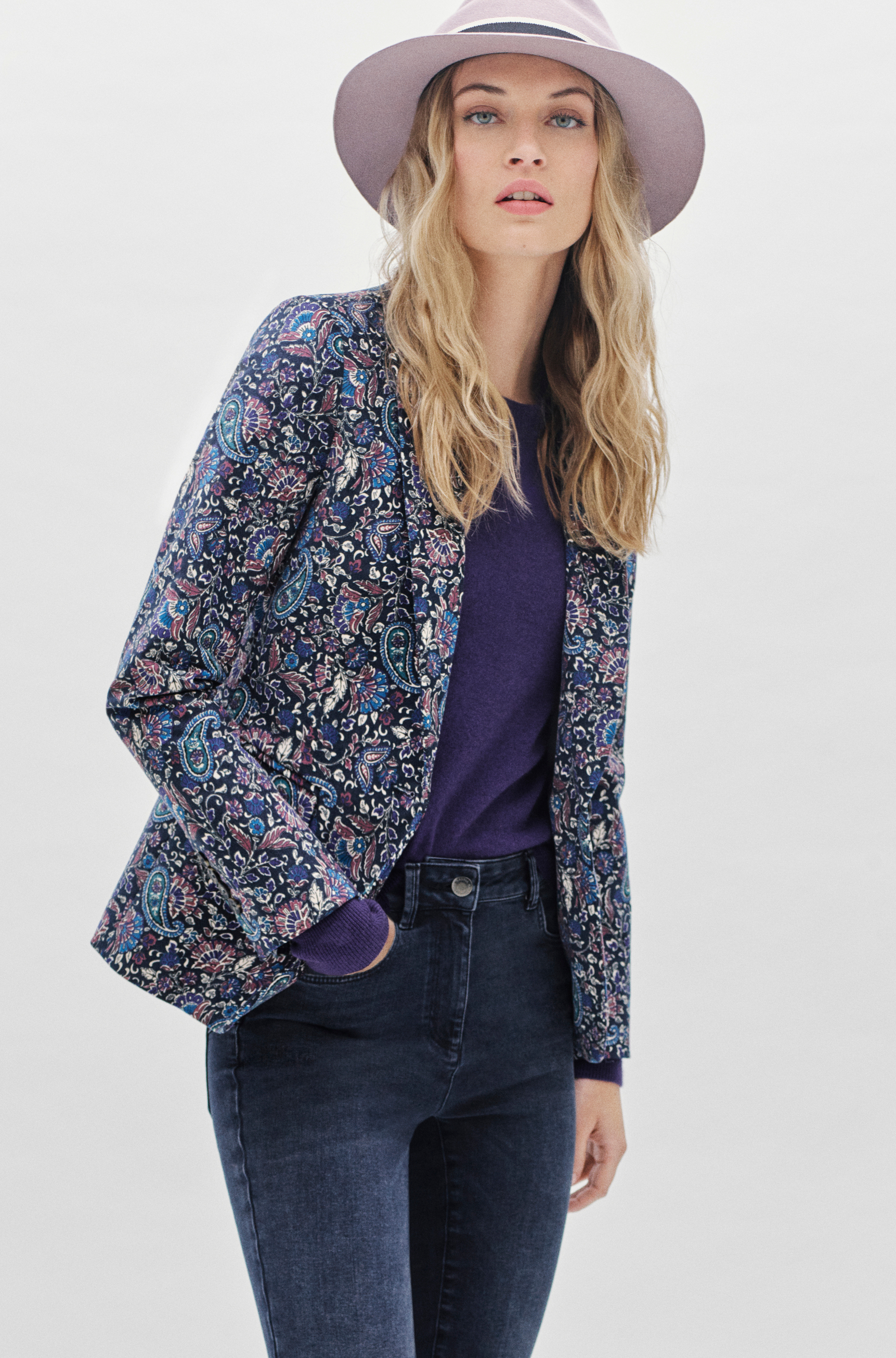 blazer aurora print bleu marine femme blazer aurora print bleu marine femme