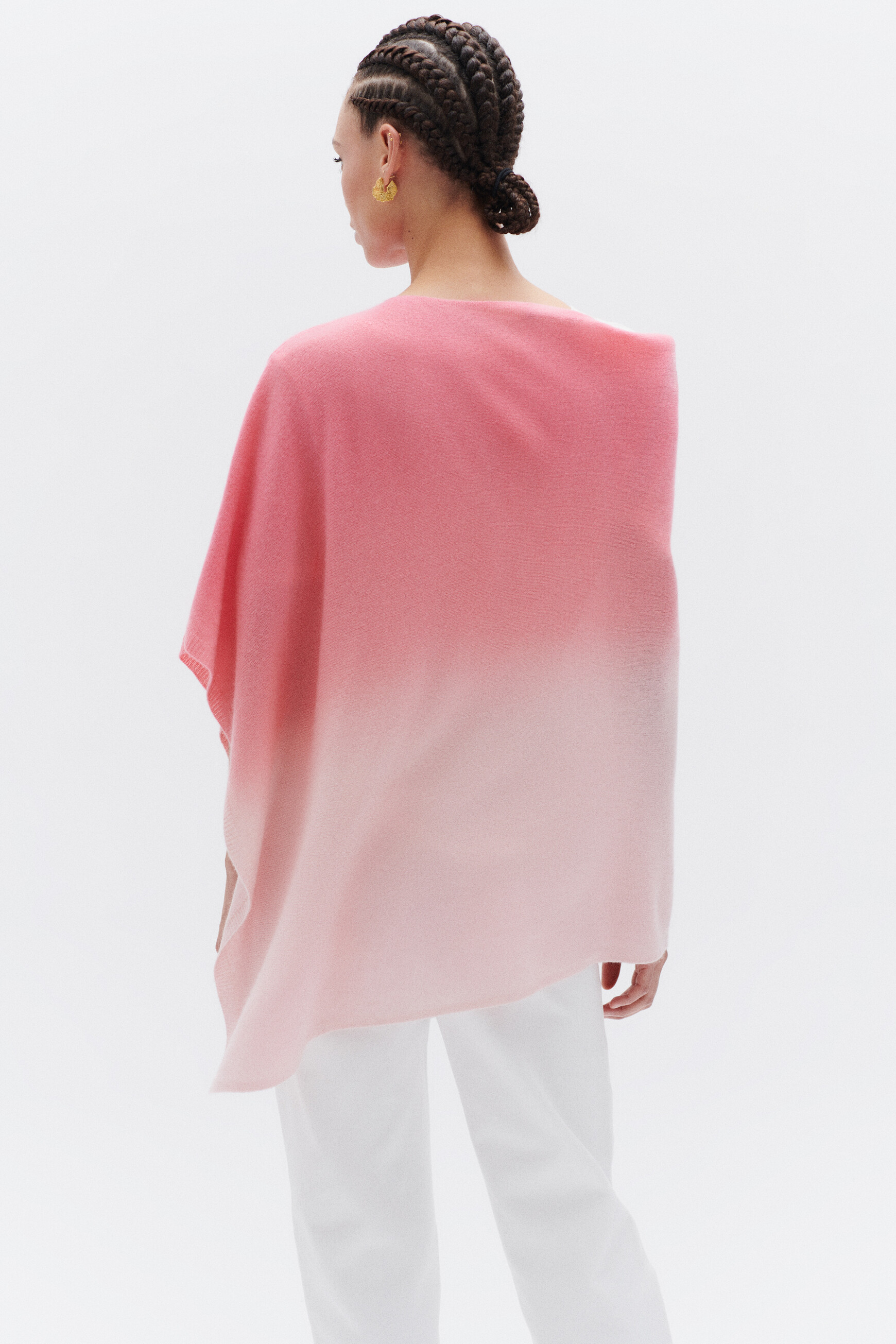 Overtollig viel Petulance Poncho Baltidye roze vrouw