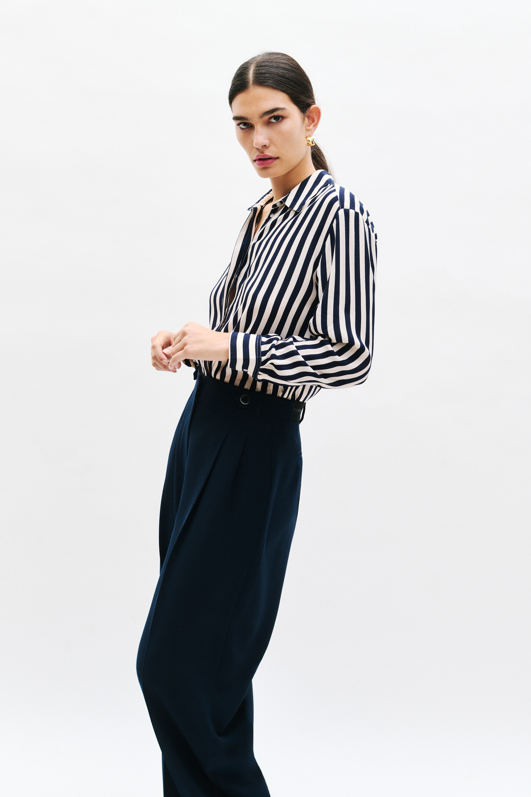 pantalon presley bleu marine femme Pantalon presley bleu marine femme