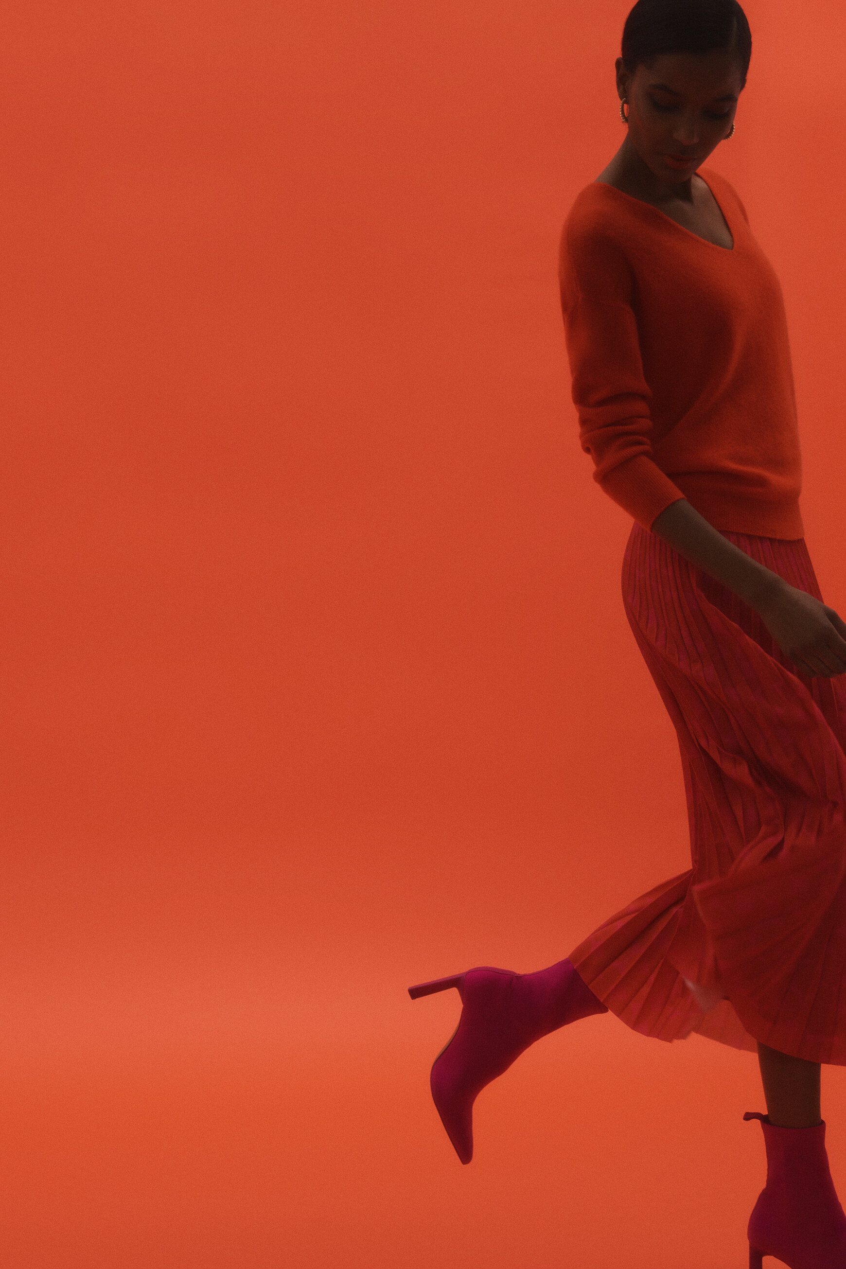 jupe amelia orange femme