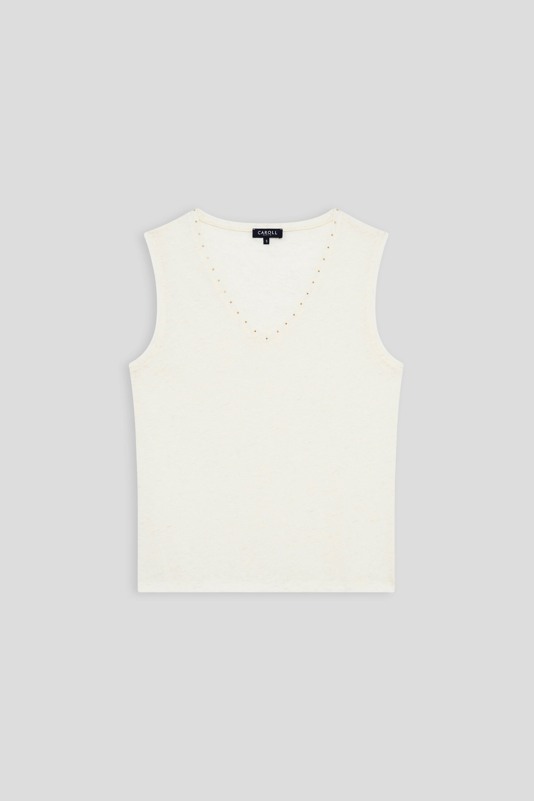T-shirt Trym-Studs ecru woman
