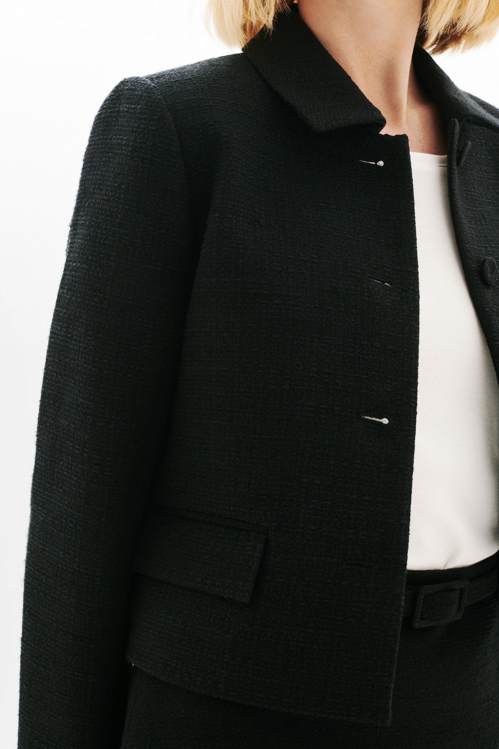 voyelle tweed jacke schwarz damen Voyelle Tweed Jacke schwarz damen