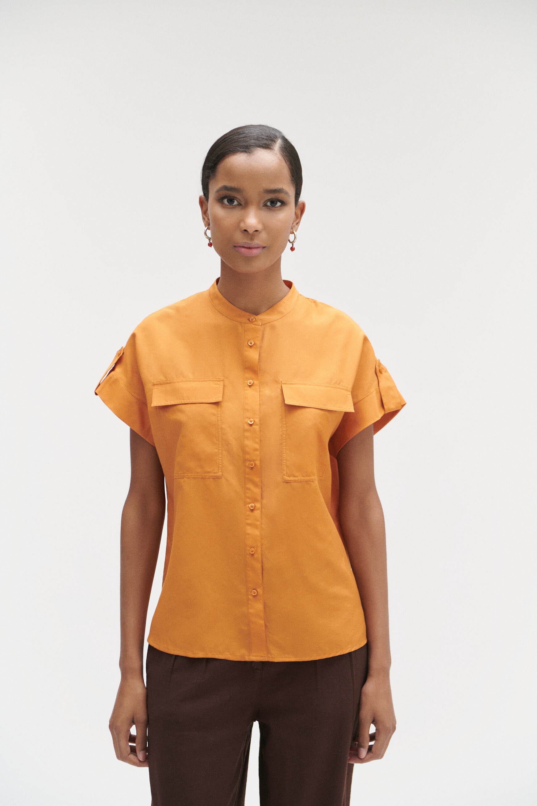 chemise allan orange clair femme chemise allan orange clair femme
