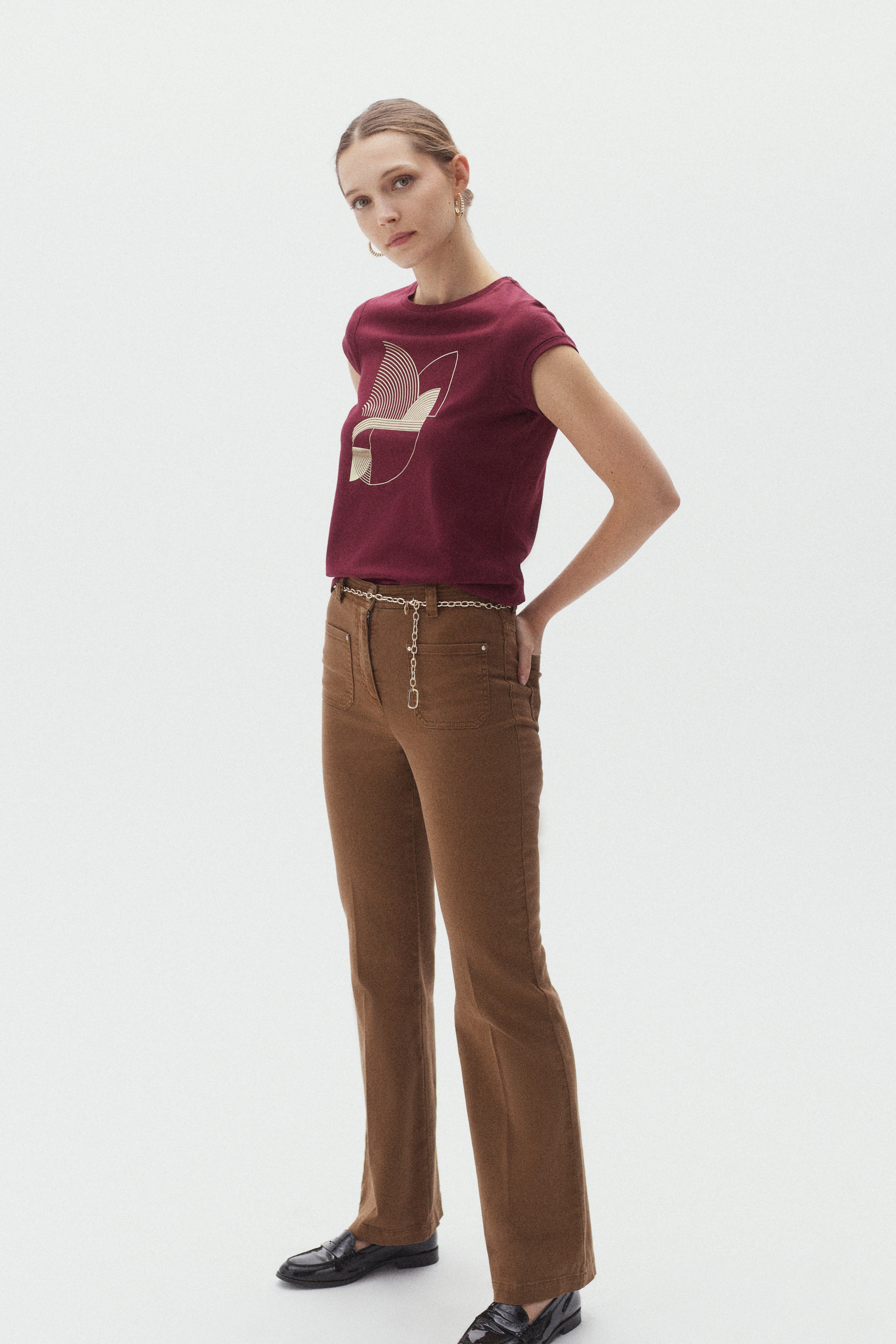 pantalon galileo marron cognac femme pantalon galileo marron cognac femme