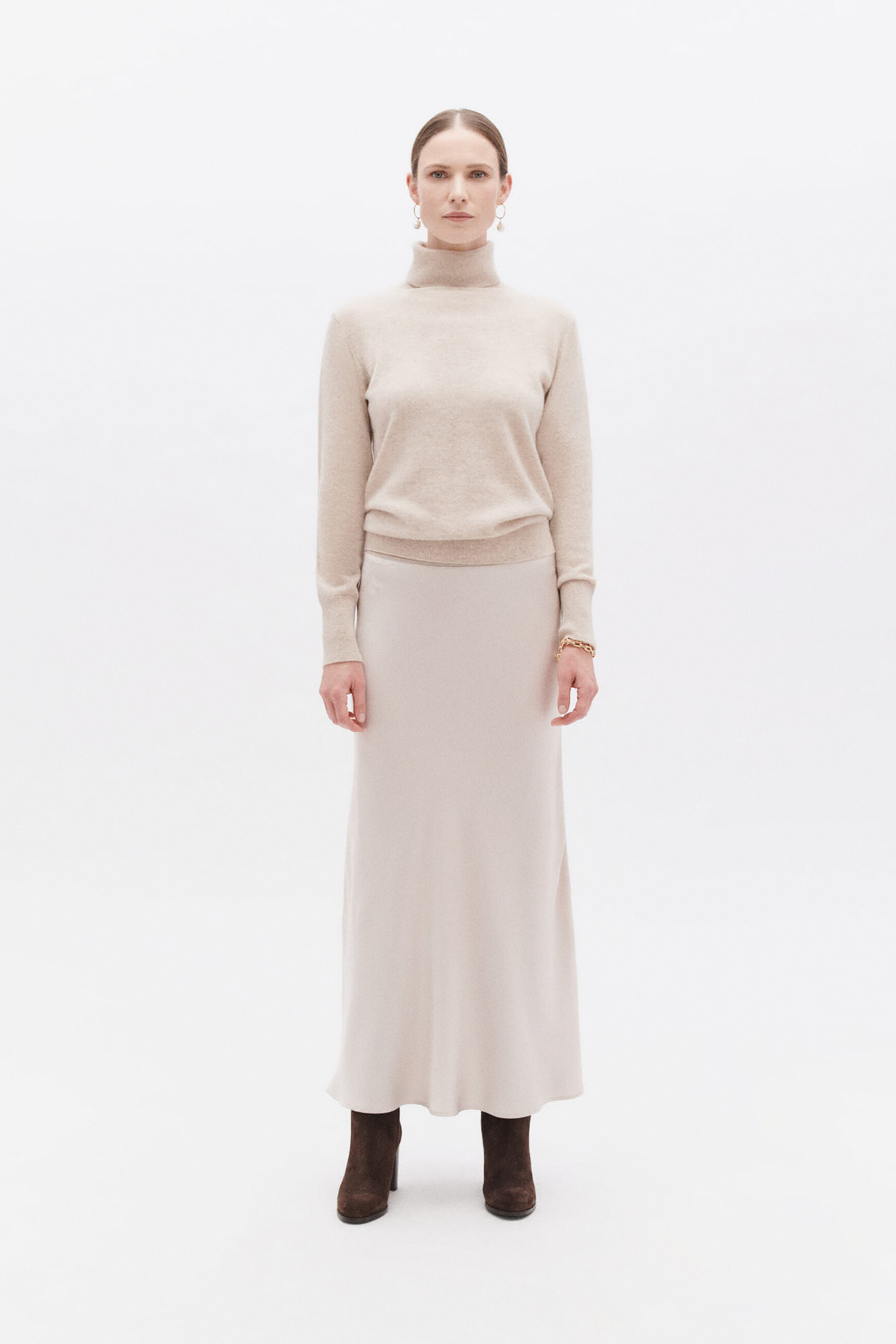 Jupe jalentina beige femme