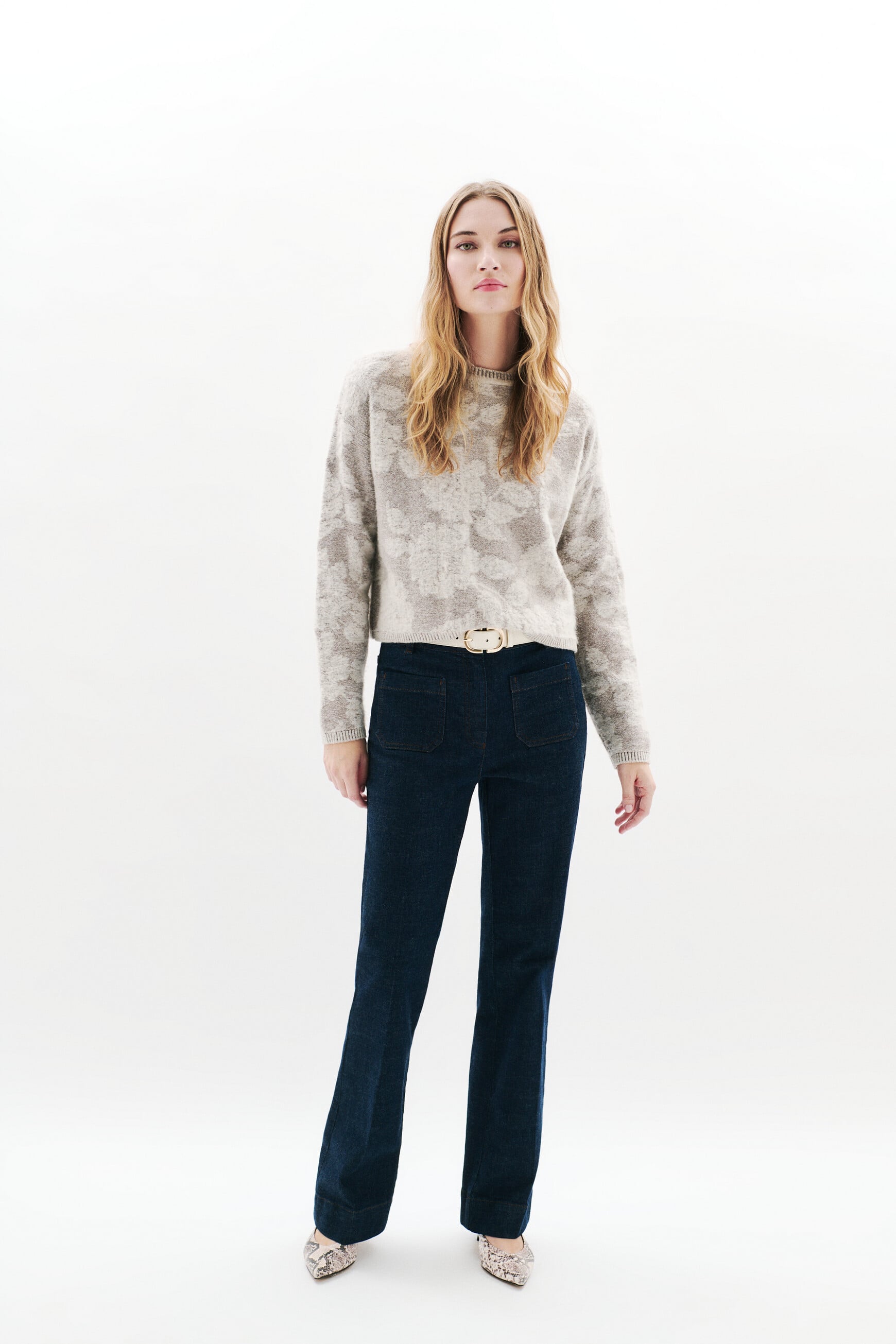 Pull Mflorentine gris clair femme