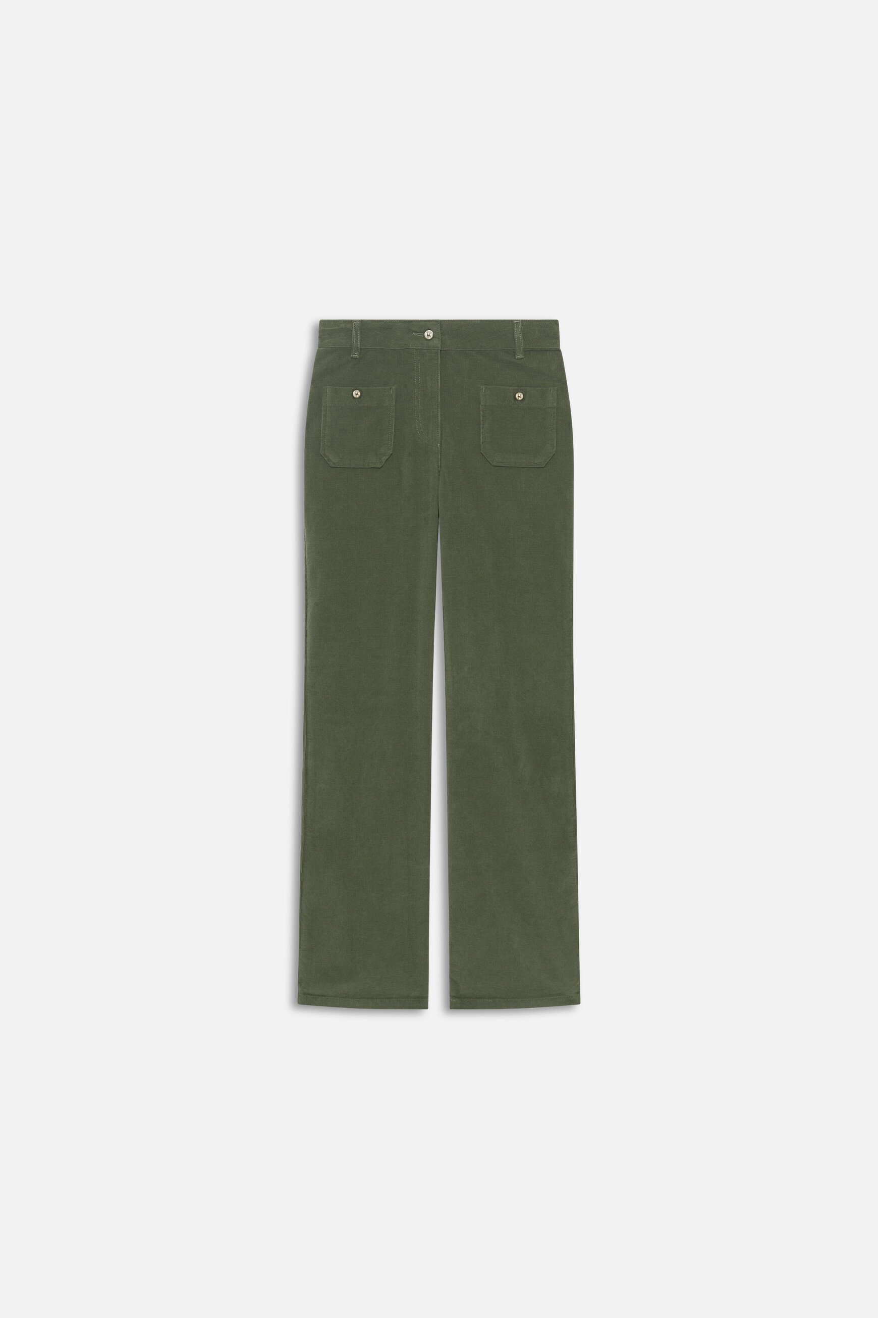 pantalon pelley vert kaki femme Pantalon pelley vert kaki femme