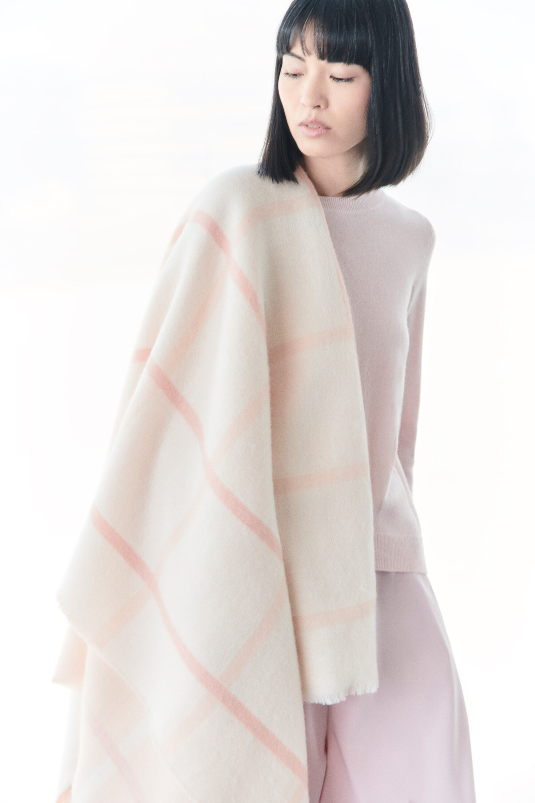 echarpe ario rose clair femme
