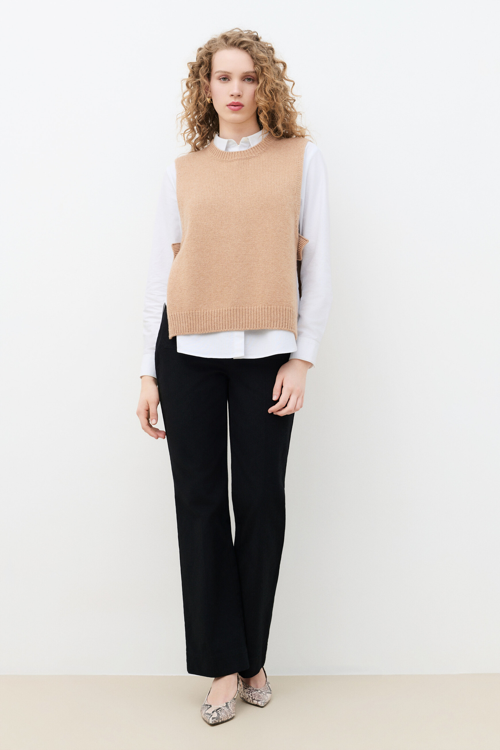 poncho hevy camel mujer