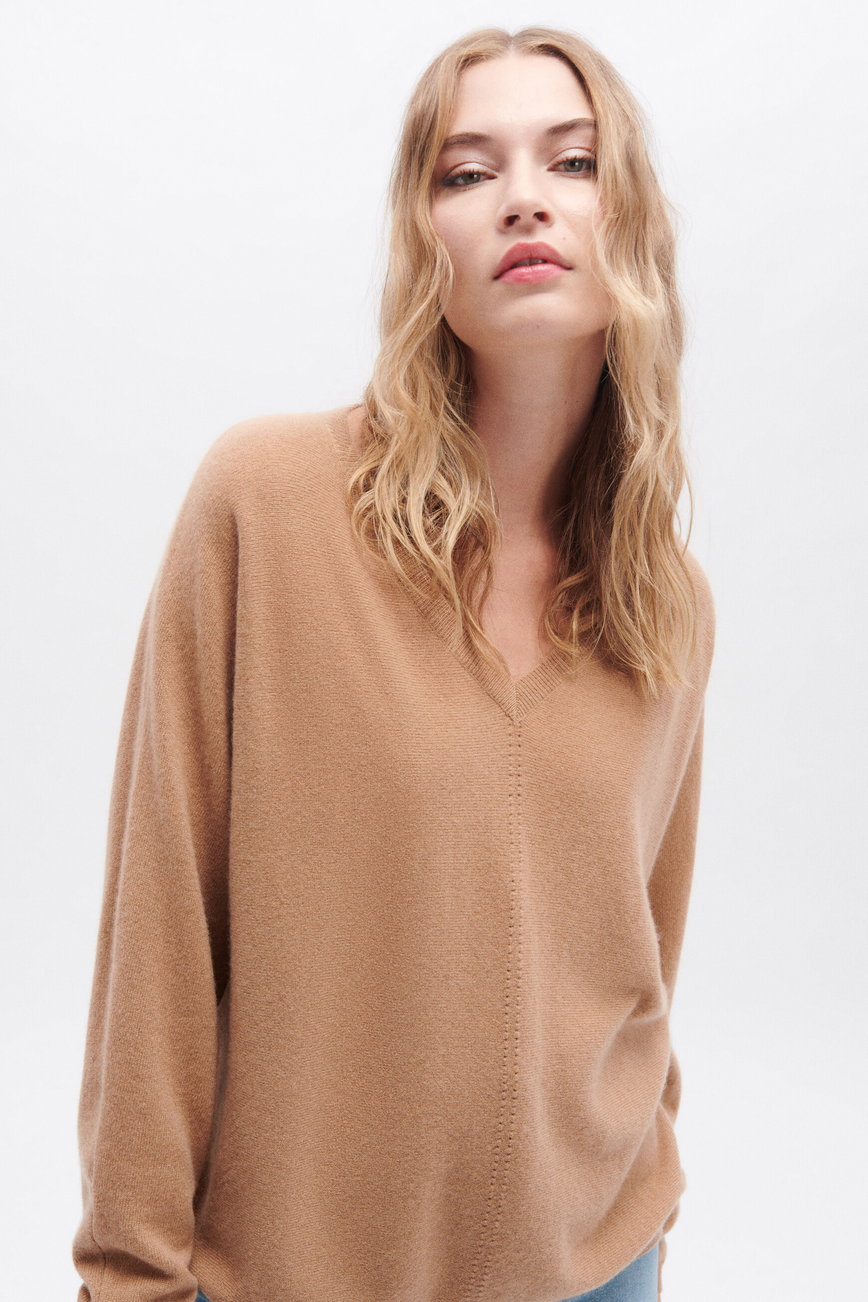 pull maïwen camel femme