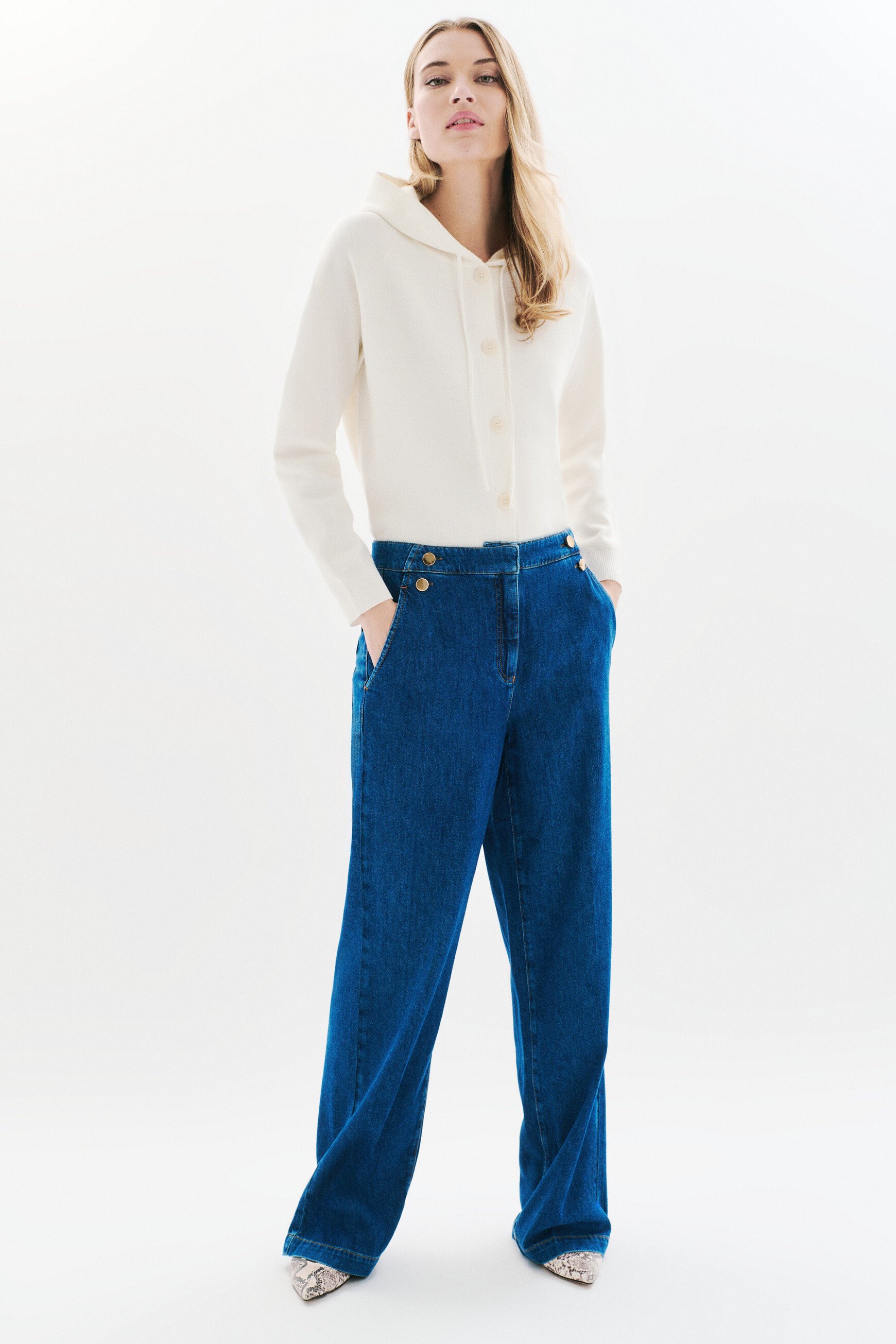 Pantalon Pontdenim denim double stone femme