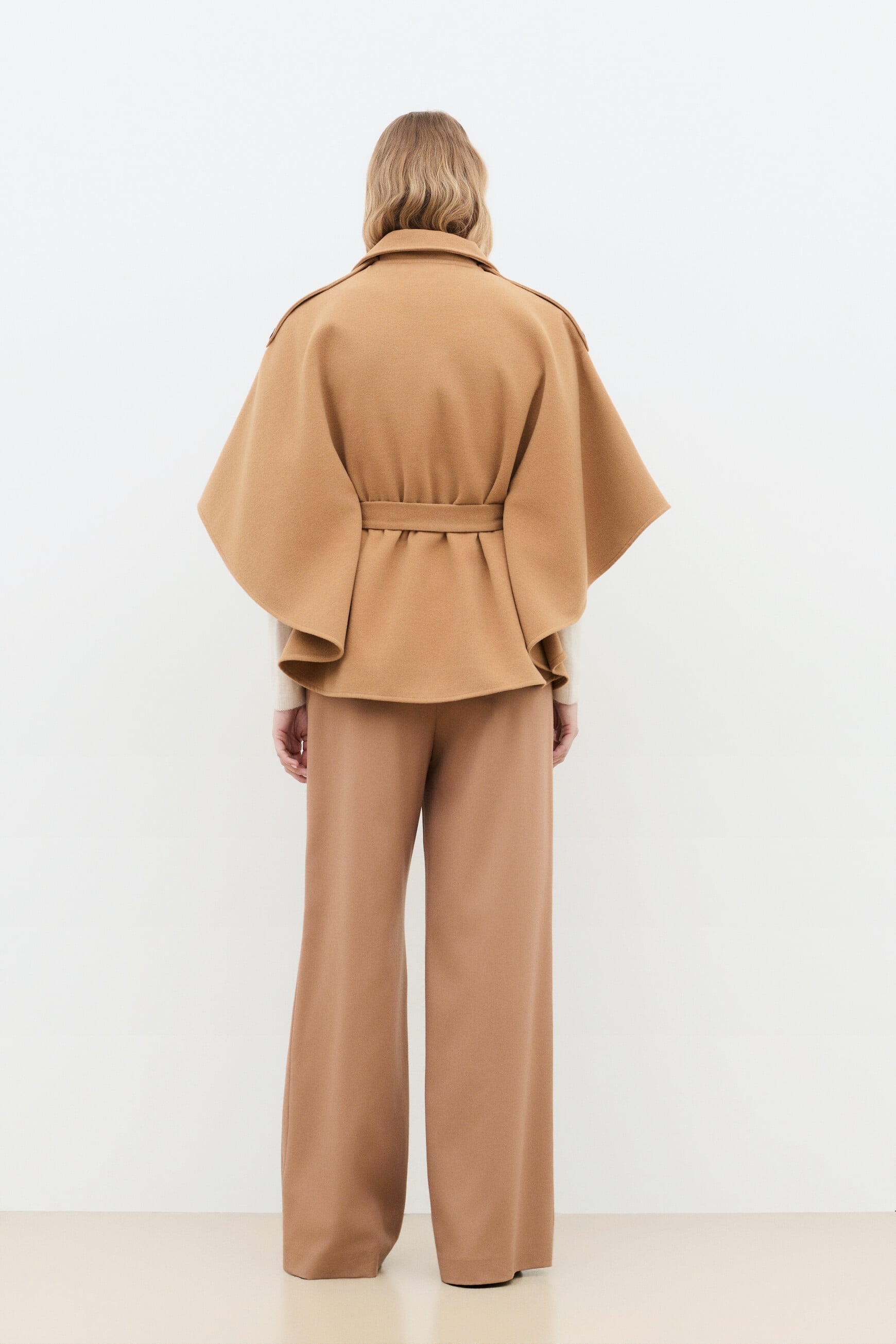 Poncho Hatreny cammello donna