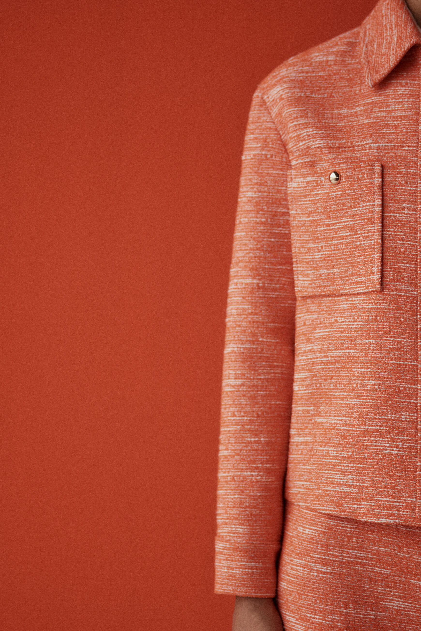 veste theoline en tweed orange femme veste theoline en tweed orange femme