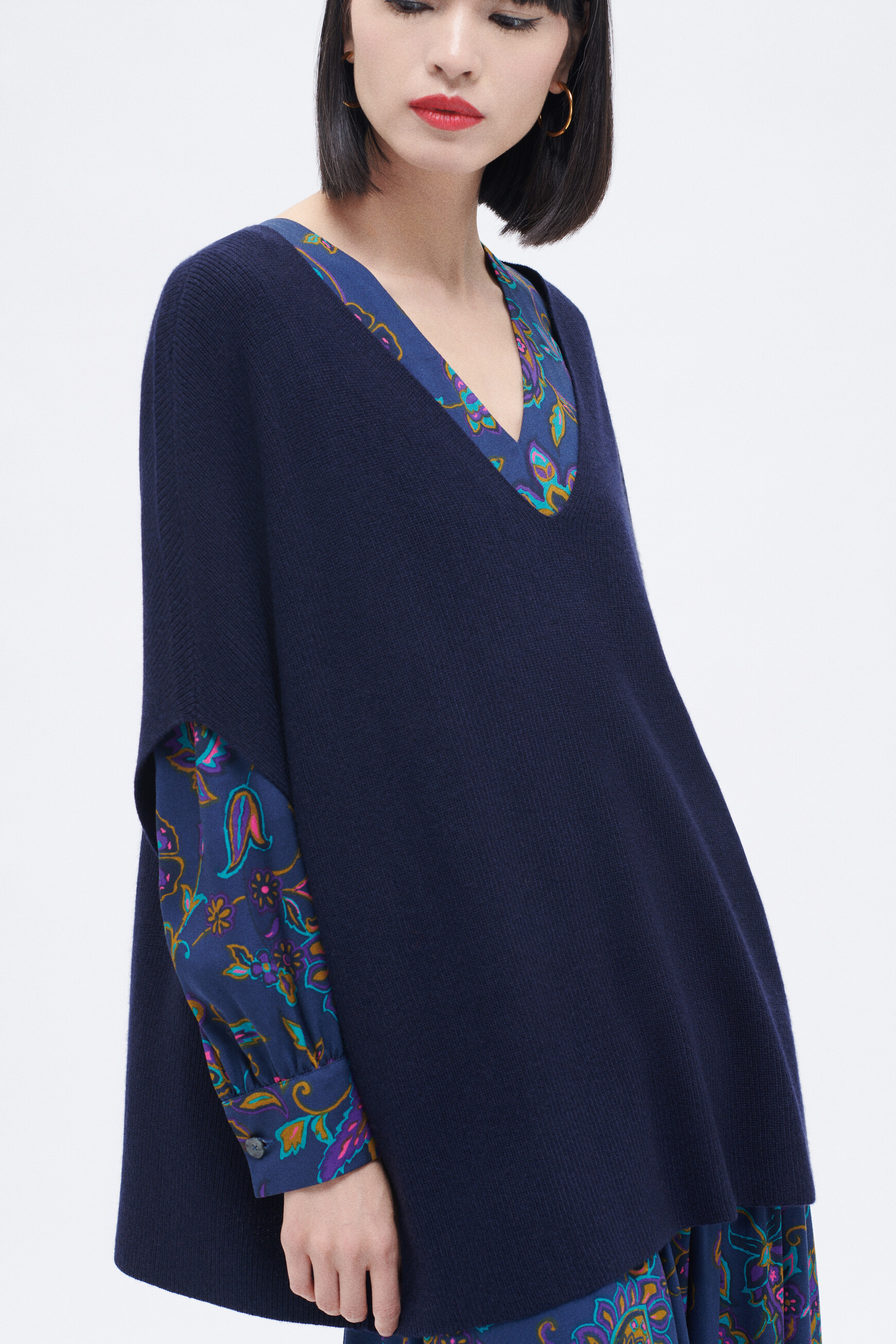 Pull mathew bleu marine femme