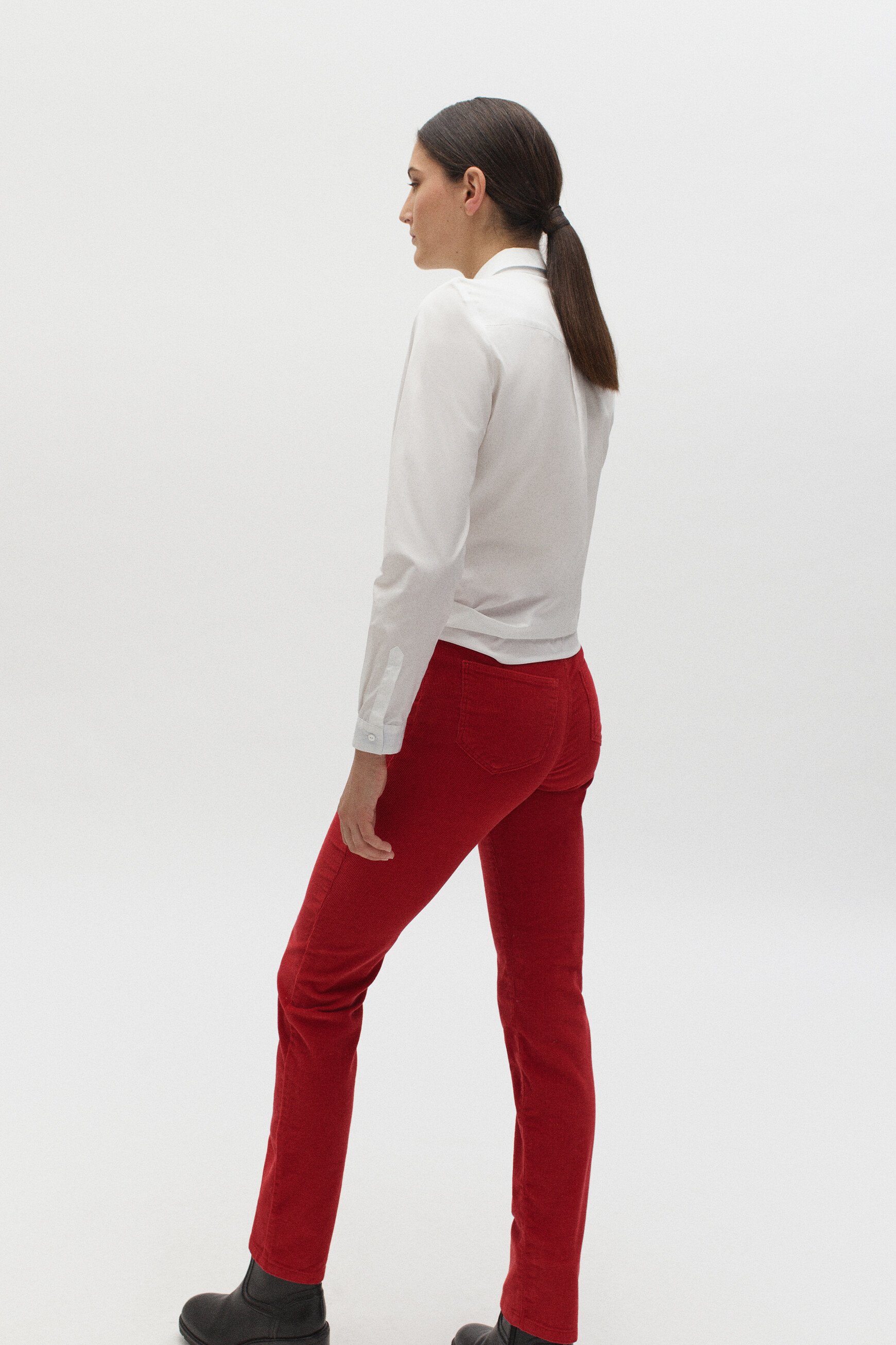Hose Chicago Samt rot damen