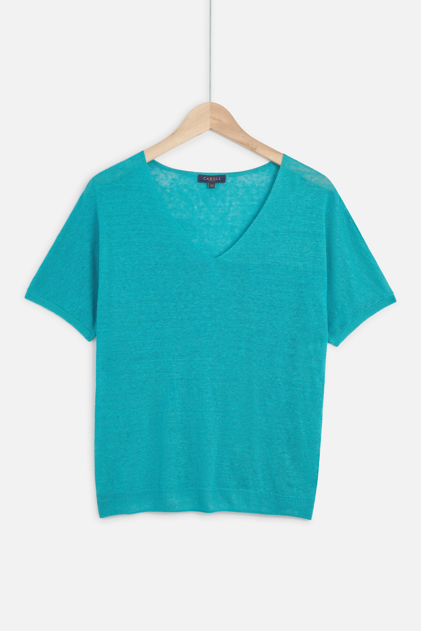 Pullover Milane 100 % Leinen smaragdgr&uuml;n damen