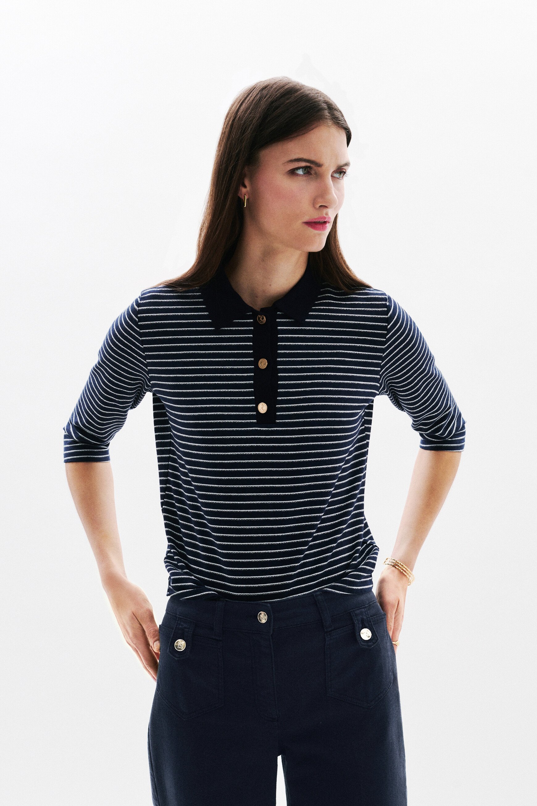 pietro trousers navy blue woman Pietro trousers navy blue woman