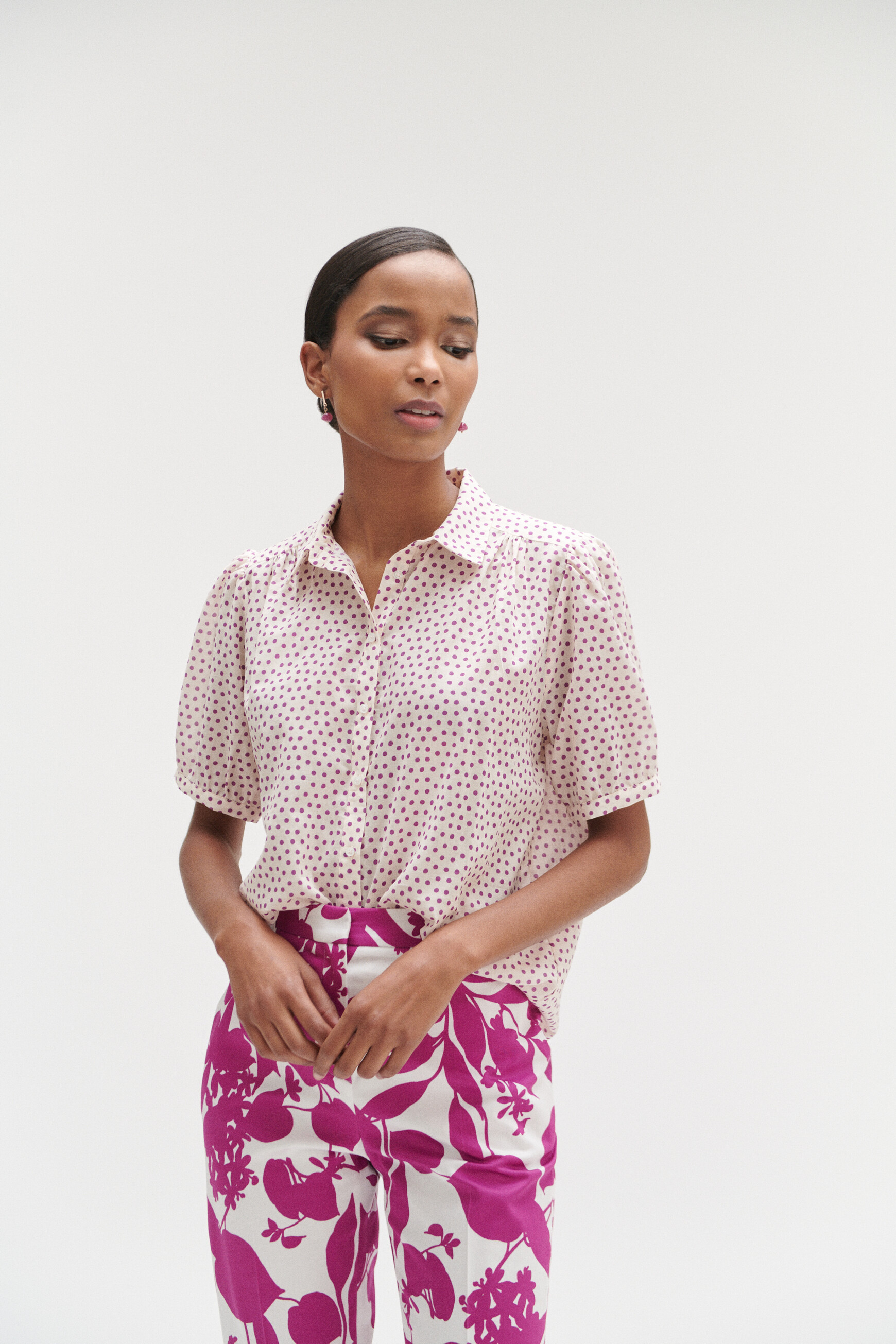 Chemise pois femme hotsell