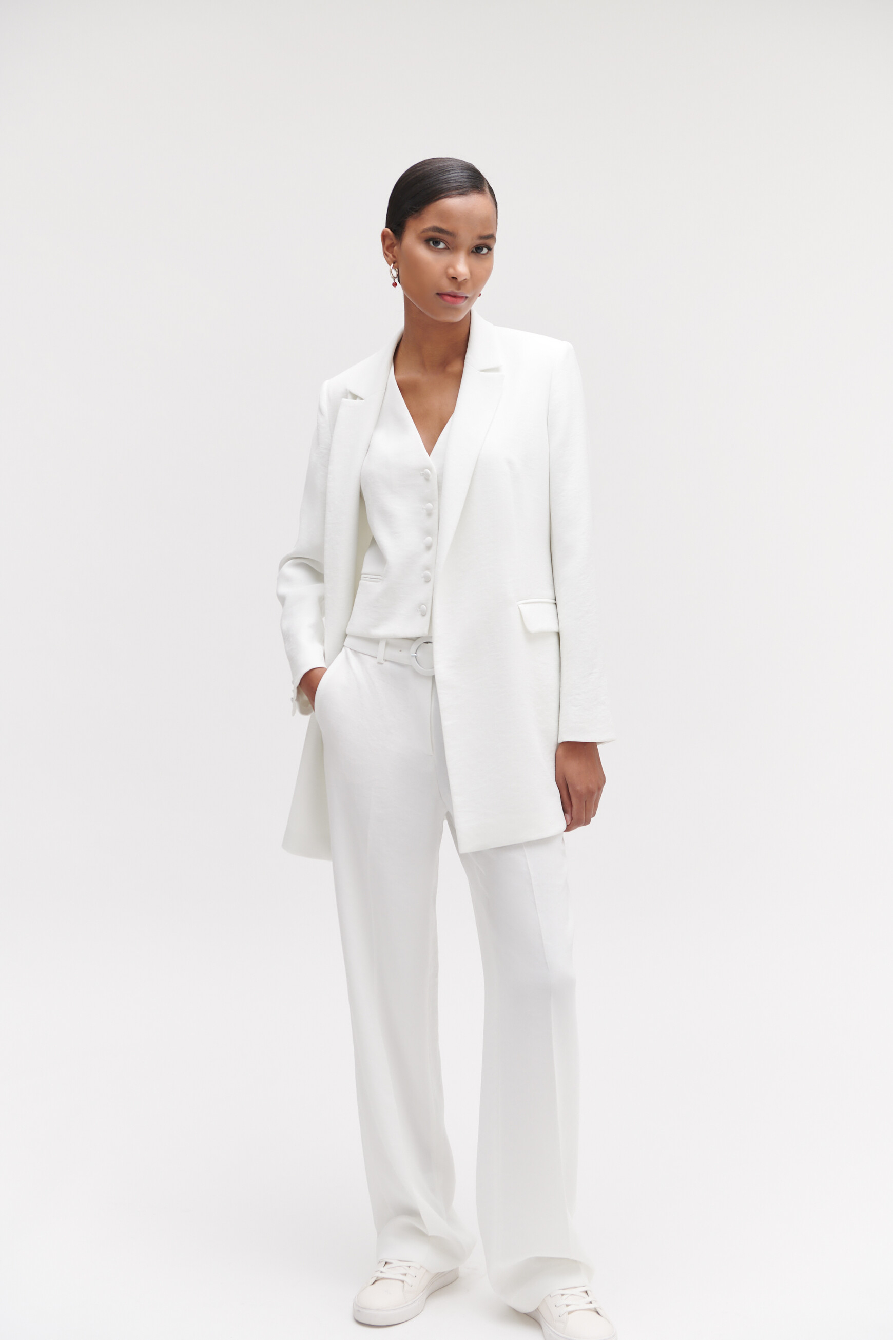 blazer structure zelie ivoire femme Blazer structuré zelie ivoire femme