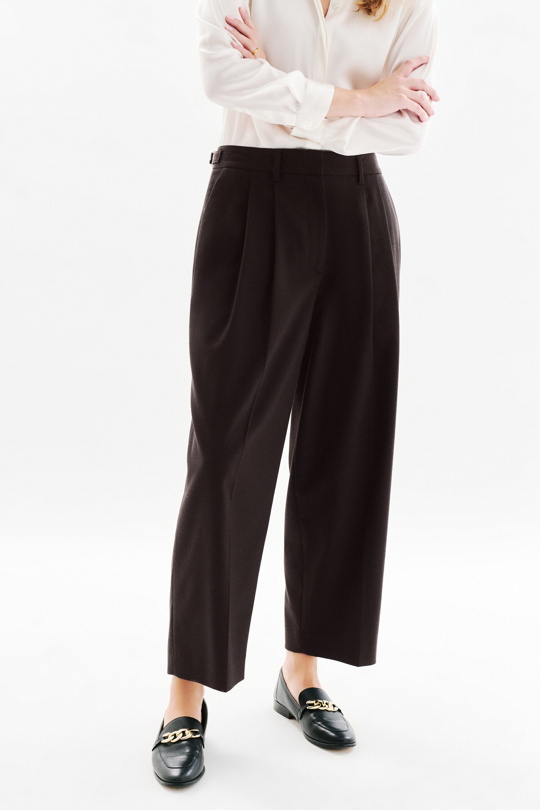 Trousers Plume chocolate brown woman