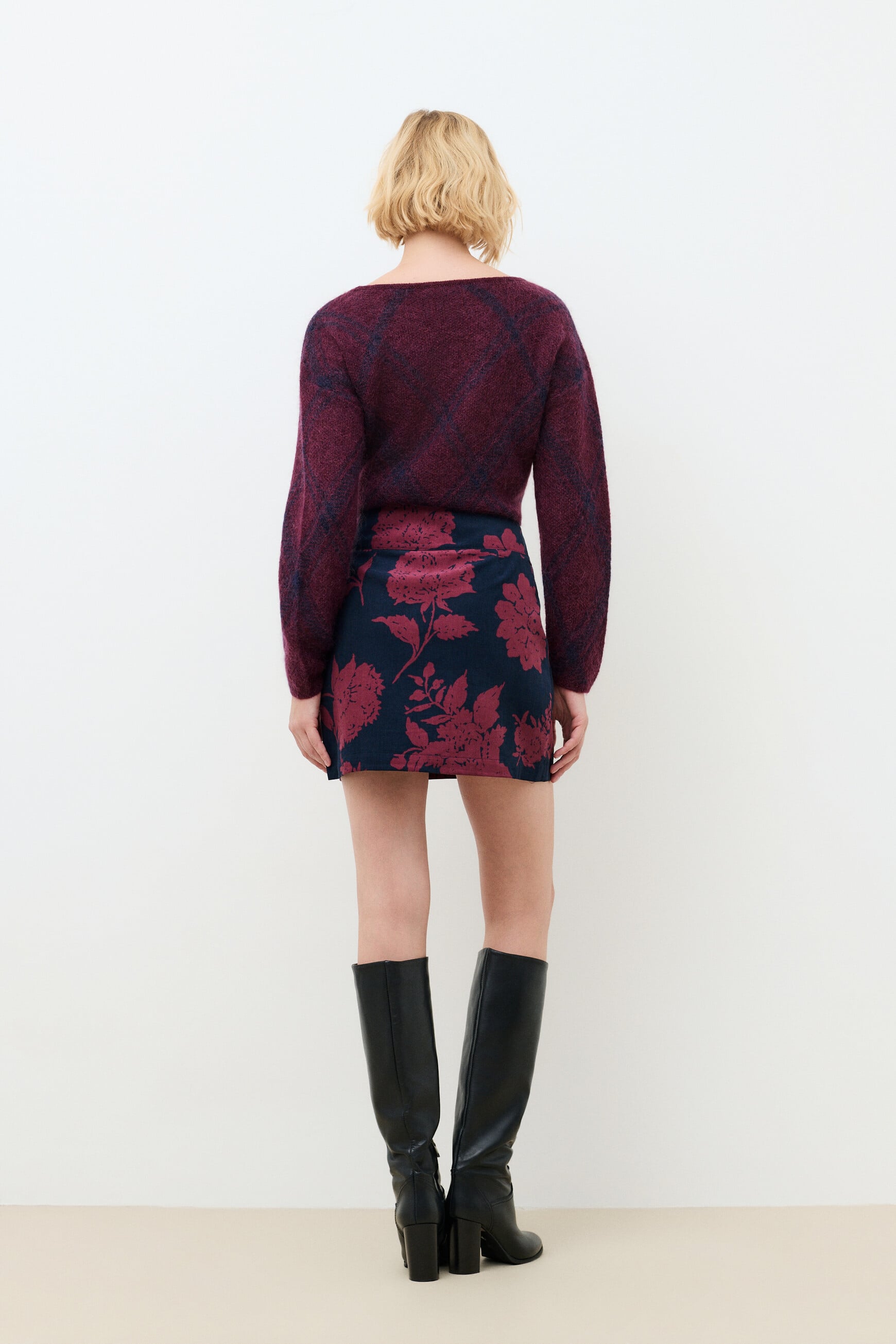 Joscane skirt burgundy woman
