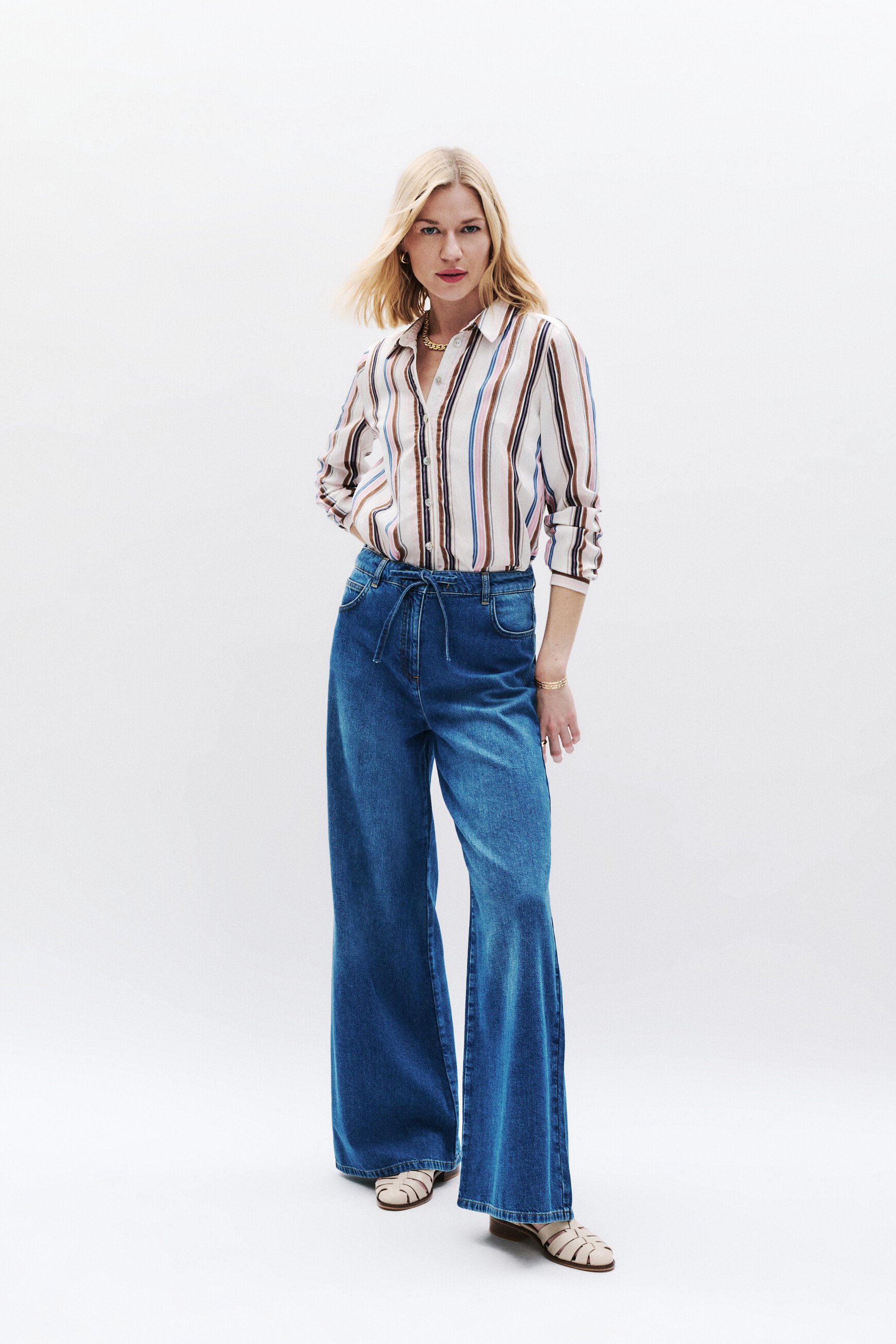 pantalon pastor denim baby bleu femme Pantalon Pastor denim baby bleu femme