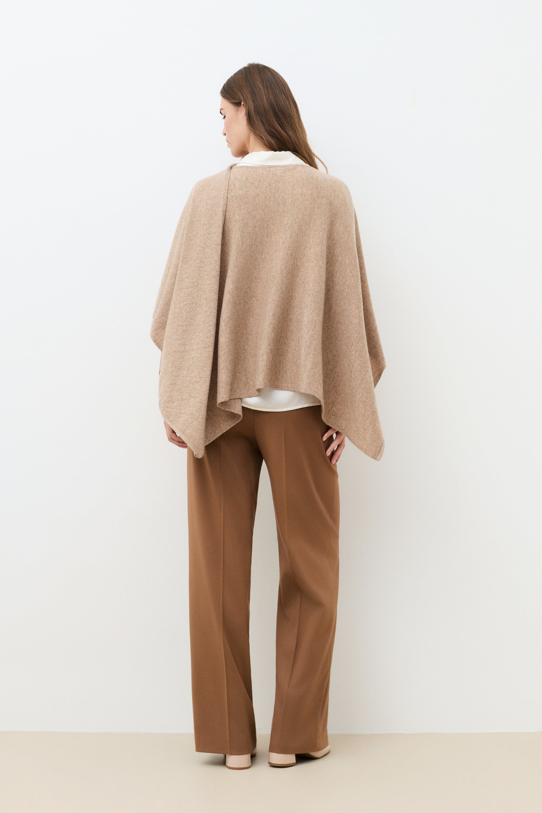 Poncho Hidrap marron clair femme