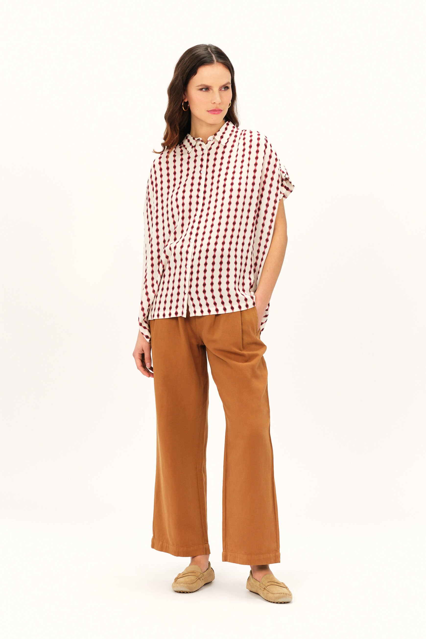 carma shirt dark red woman