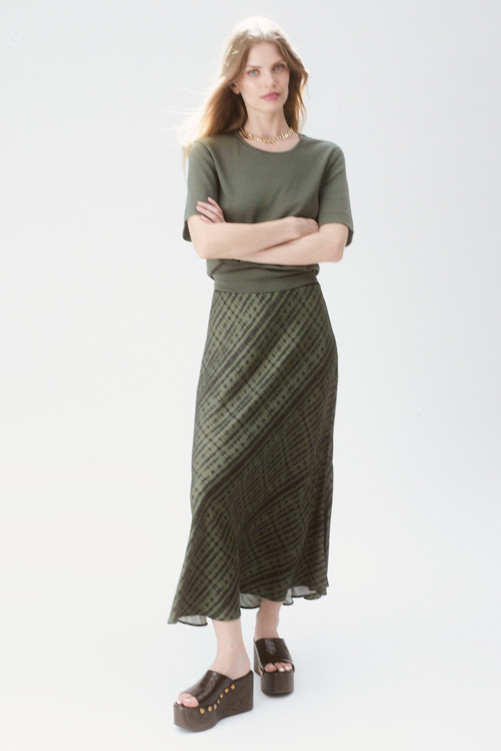 Jalentina2 skirt khaki green woman