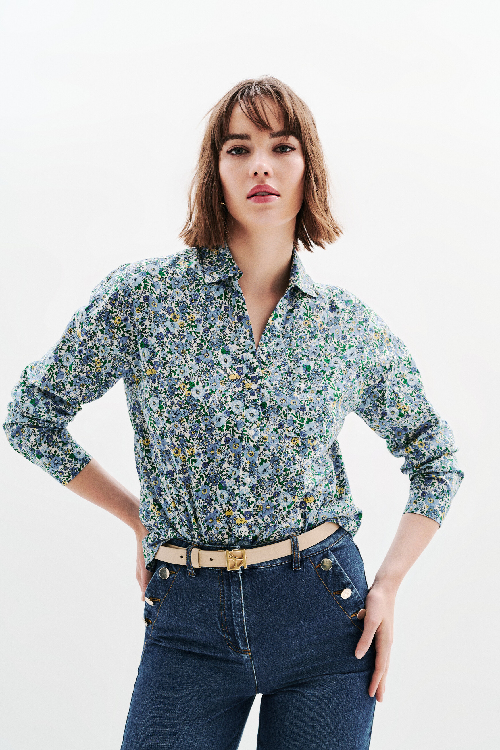 chemise florentine1 bleu femme Chemise Florentine1 bleu femme