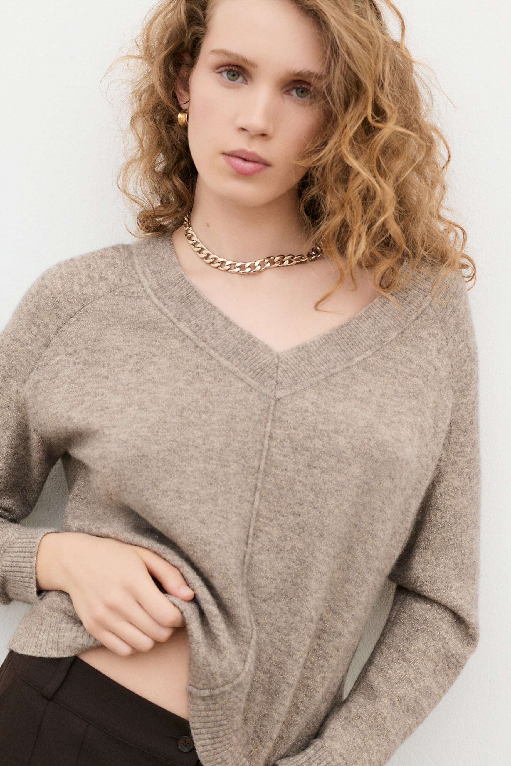 Mjerry sweater taupe woman