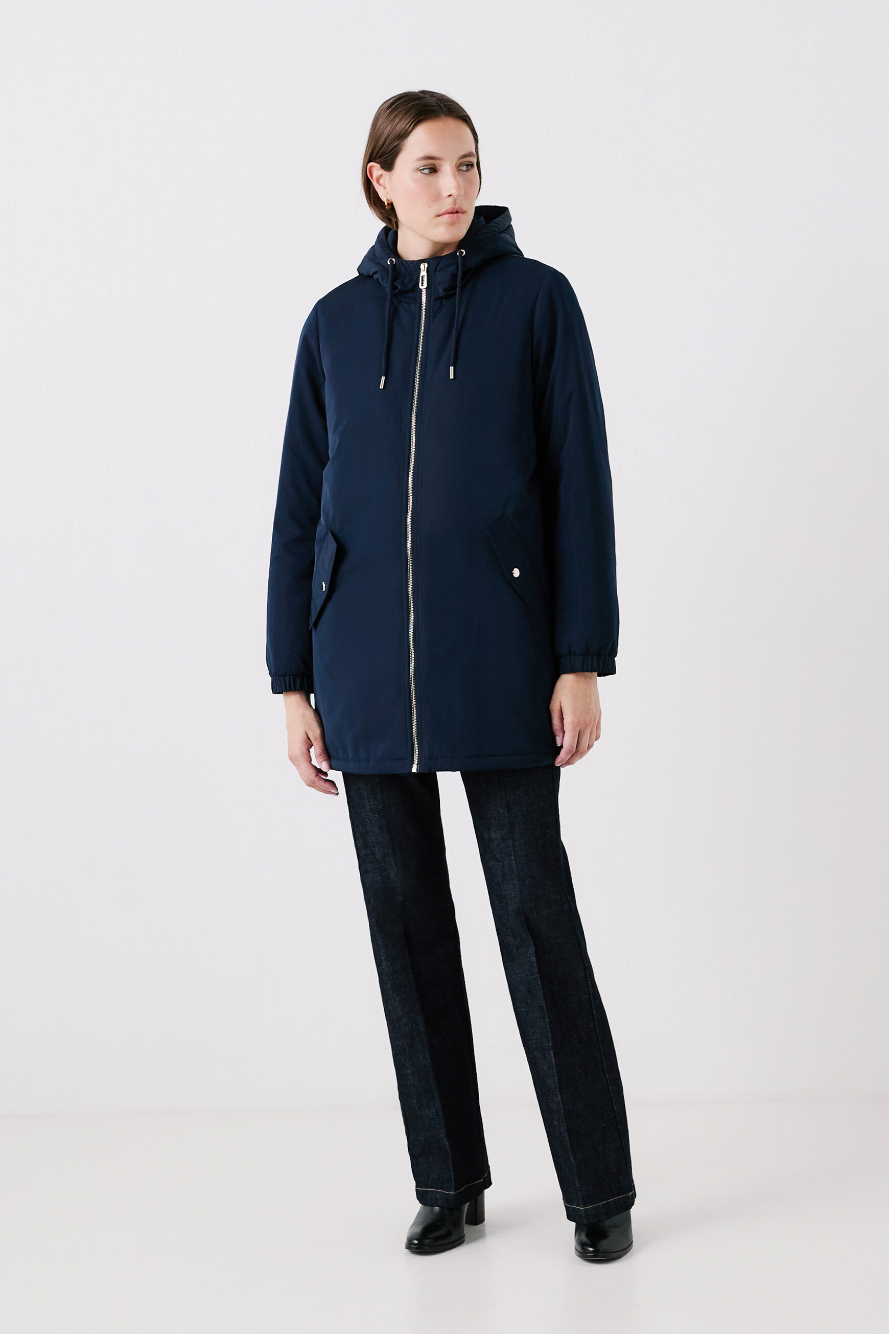 grenouille parka navy blue woman