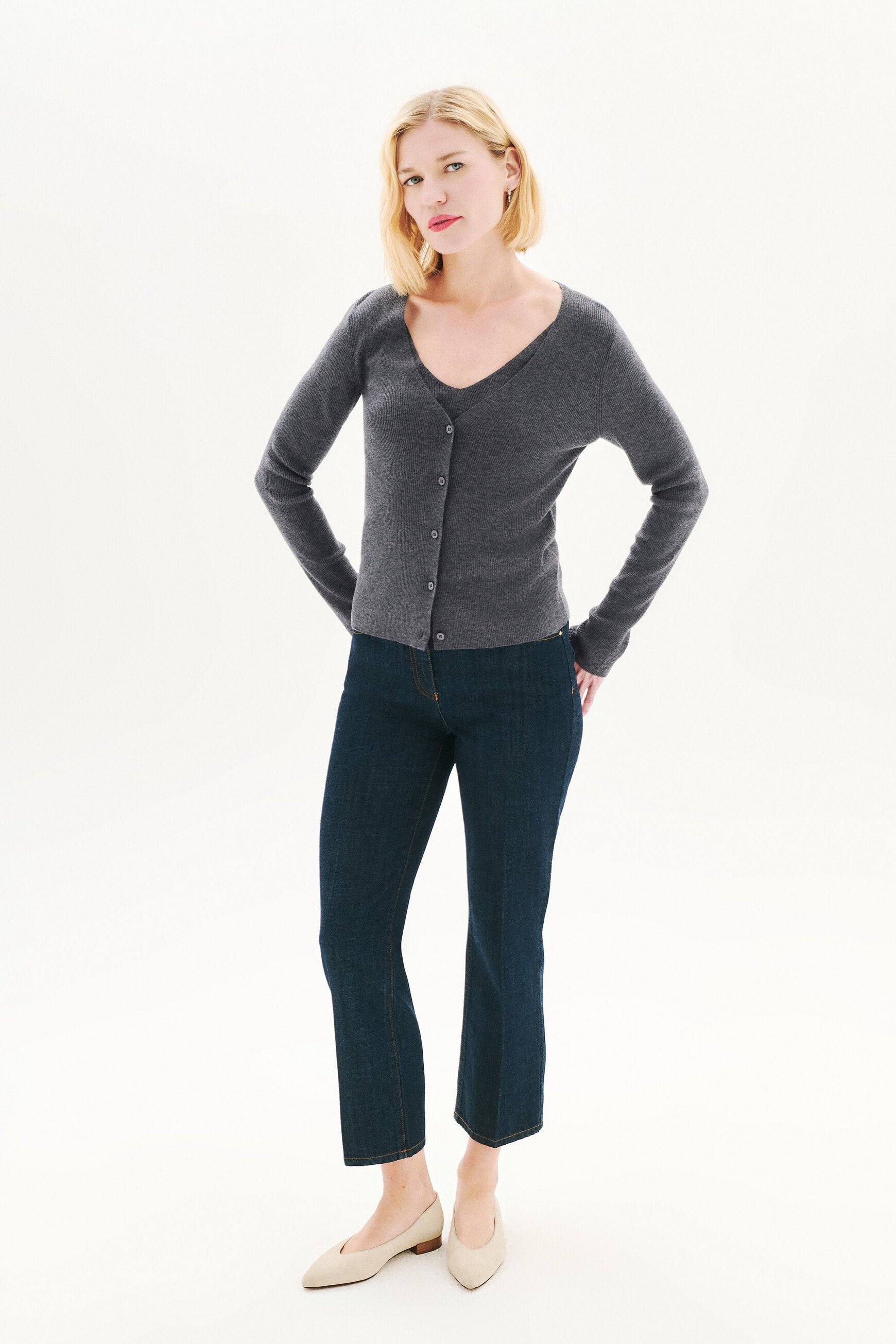 Pull Mwithney gris femme