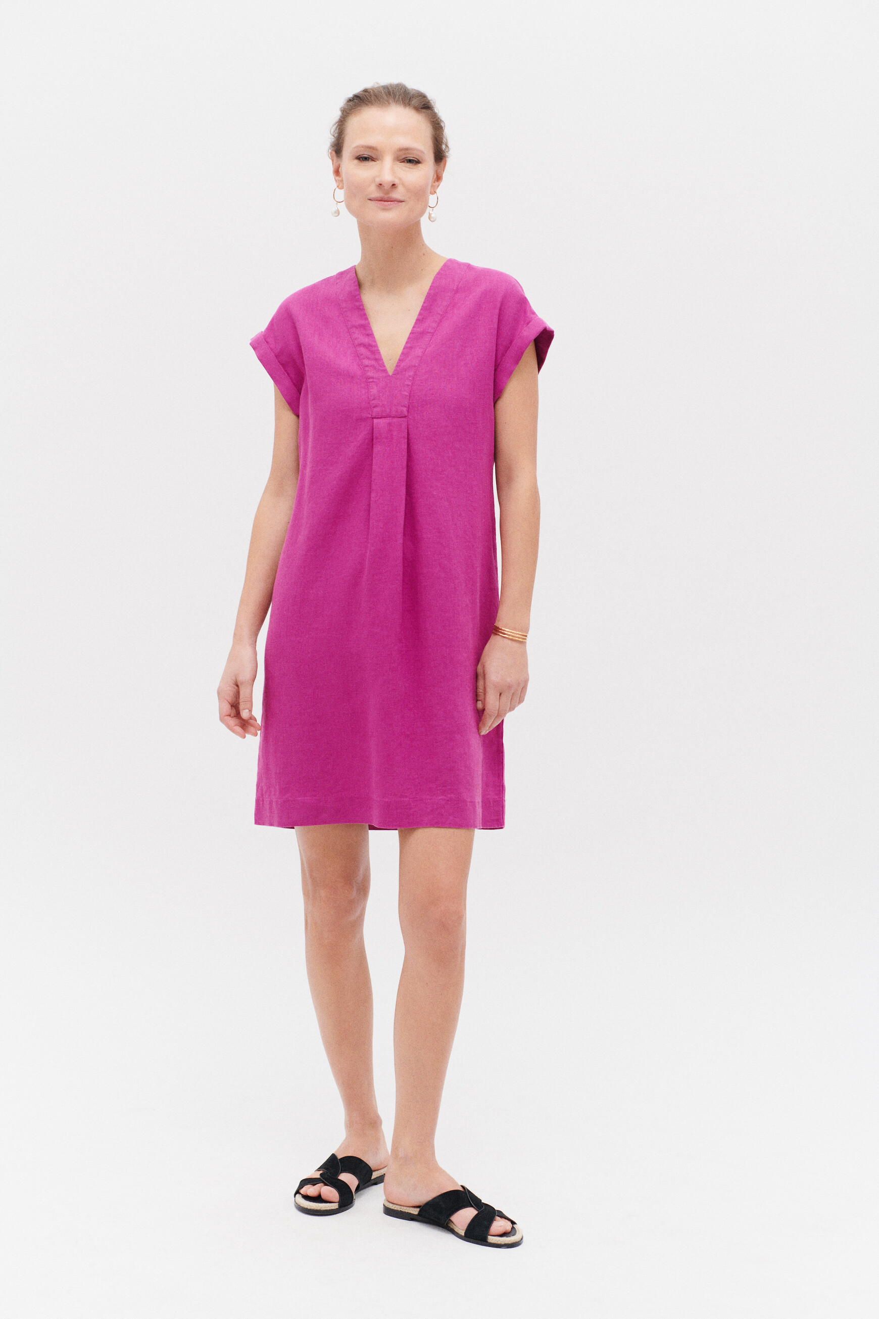 robe mirabelle 100 lin violet femme robe mirabelle 100% lin violet femme