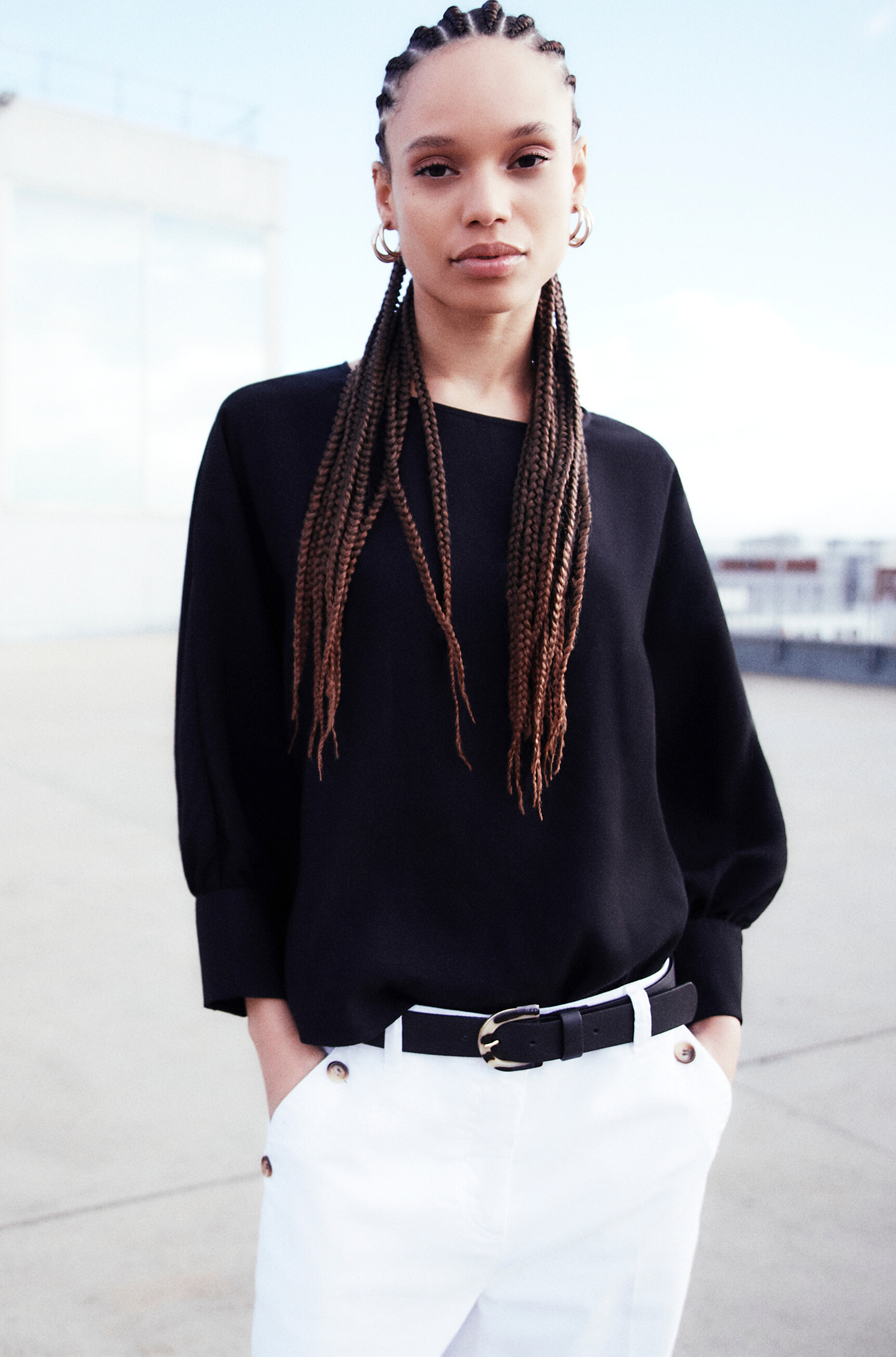 camisa marie lou lisa negro mujer Camisa Marie Lou lisa negro mujer