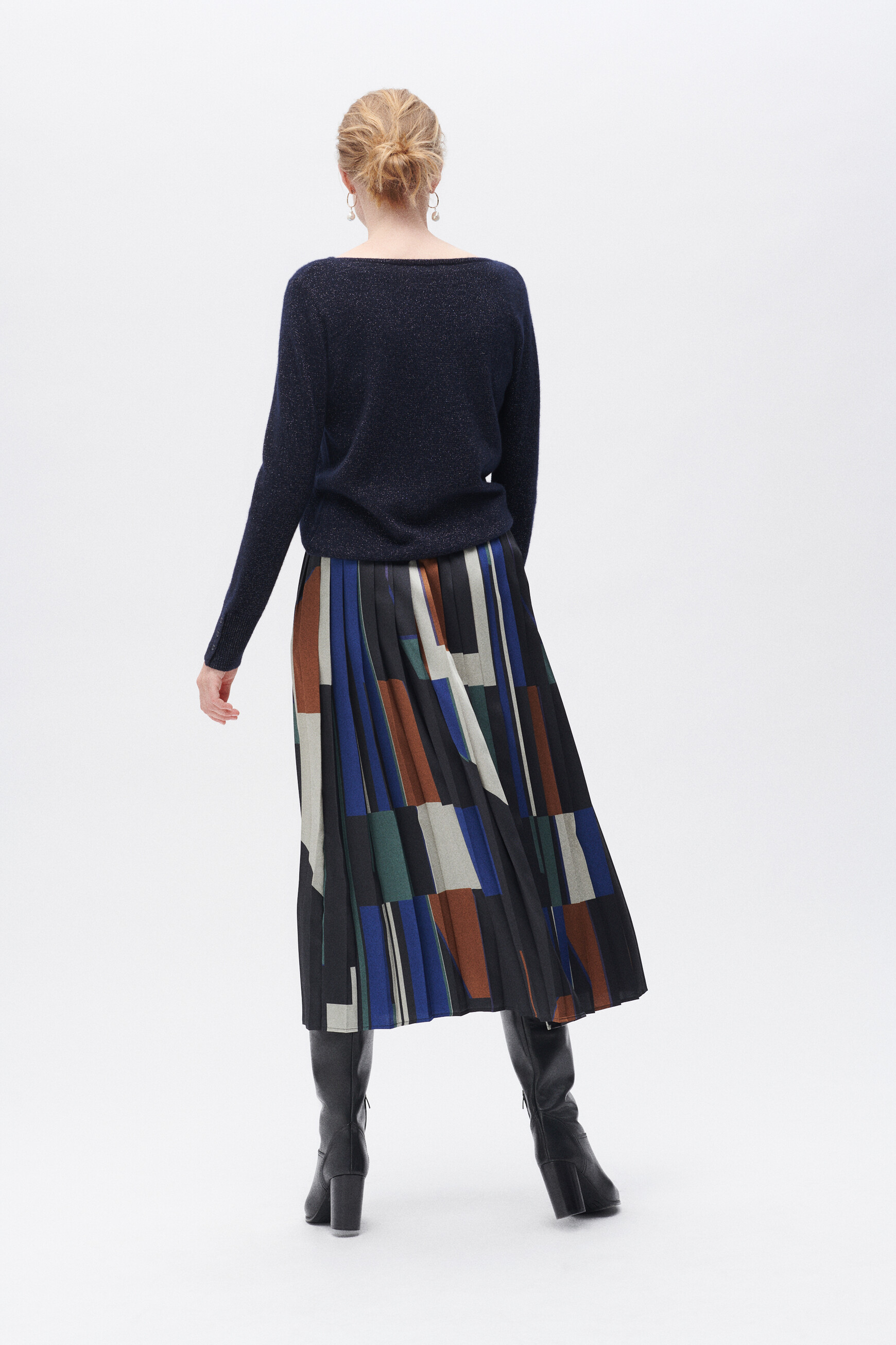 lurex trui zoan marineblauw vrouw Lurex trui Zoan marineblauw vrouw