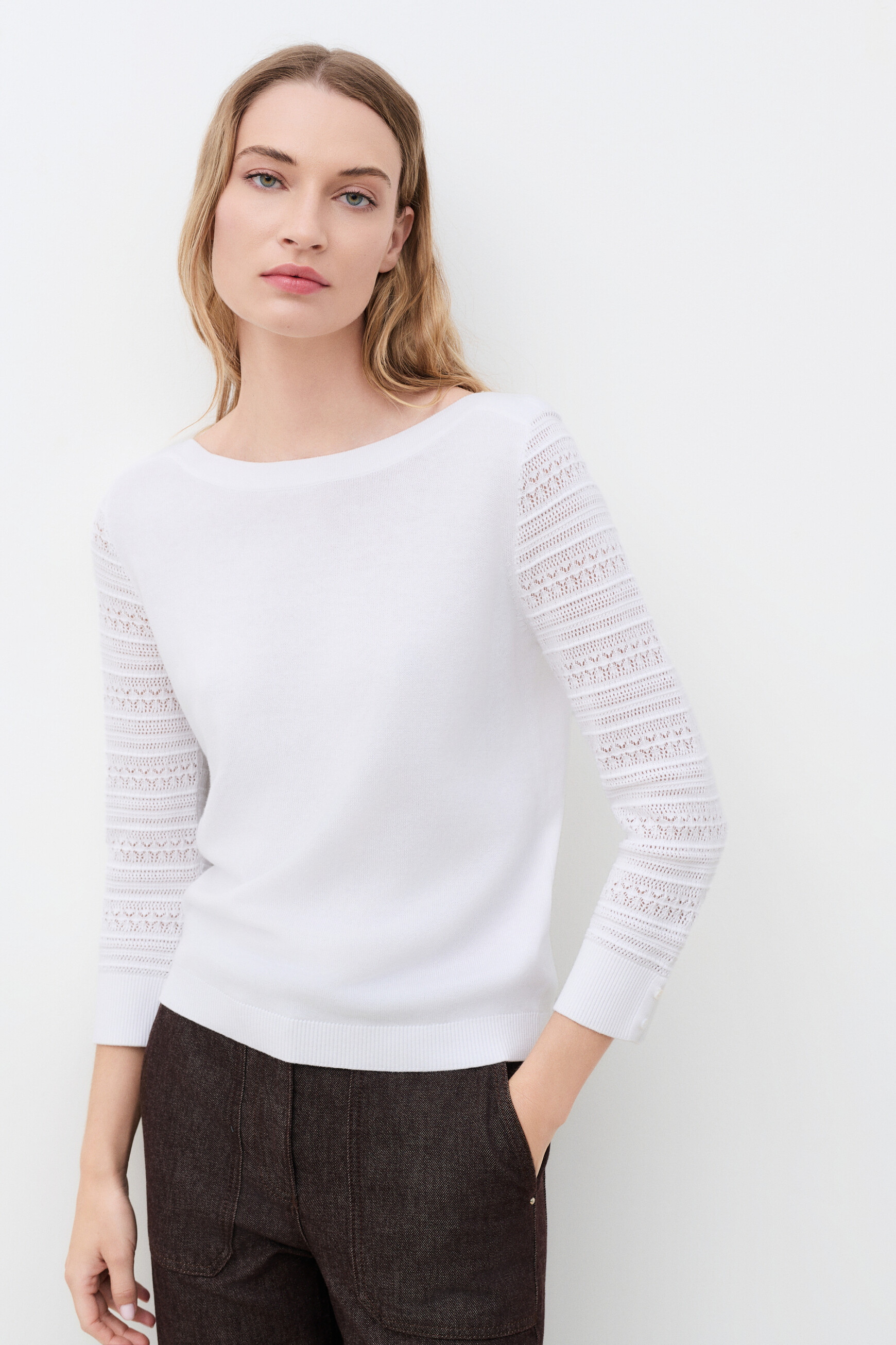 Mjaynie sweater ecru woman