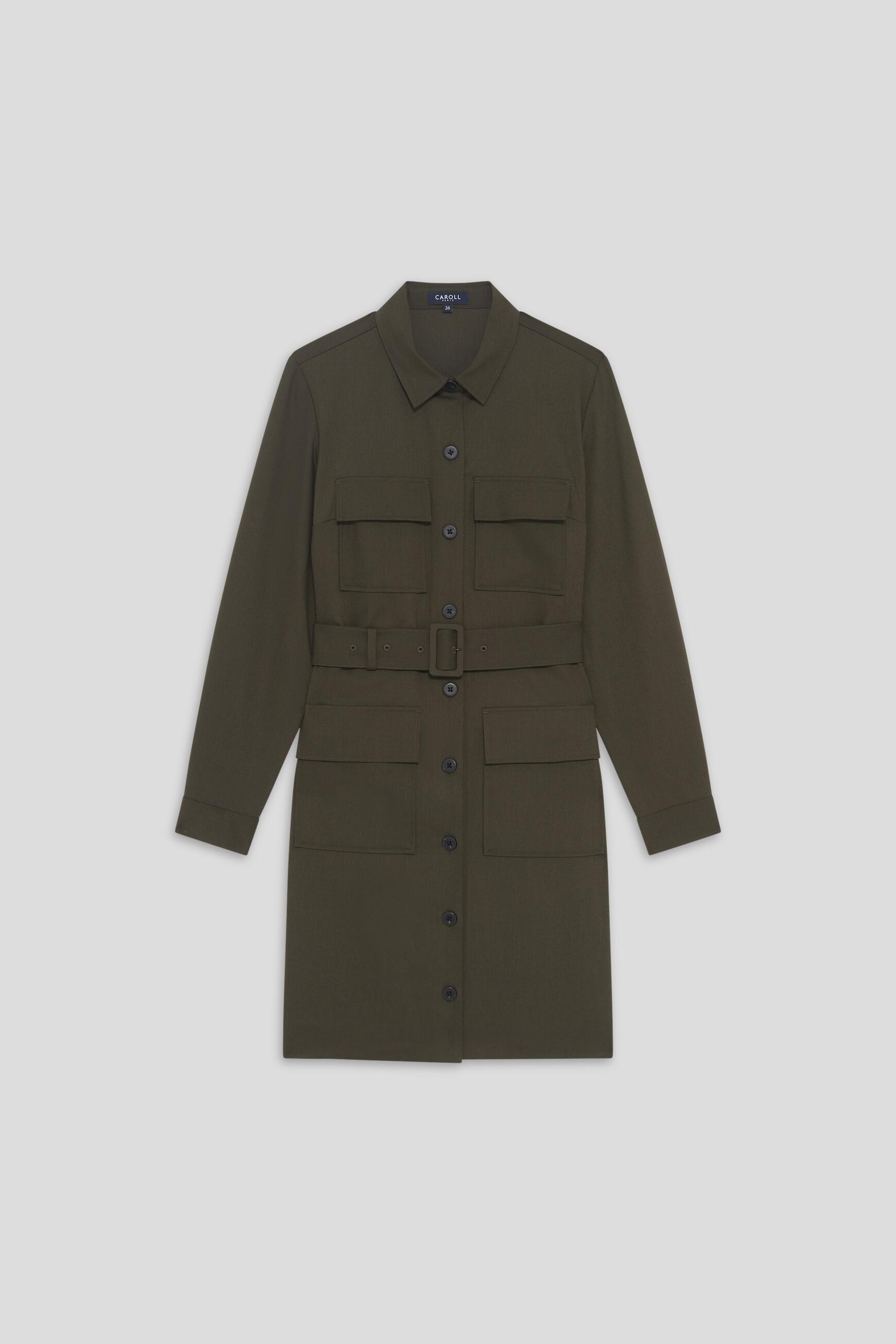 Rlilou dress khaki green woman