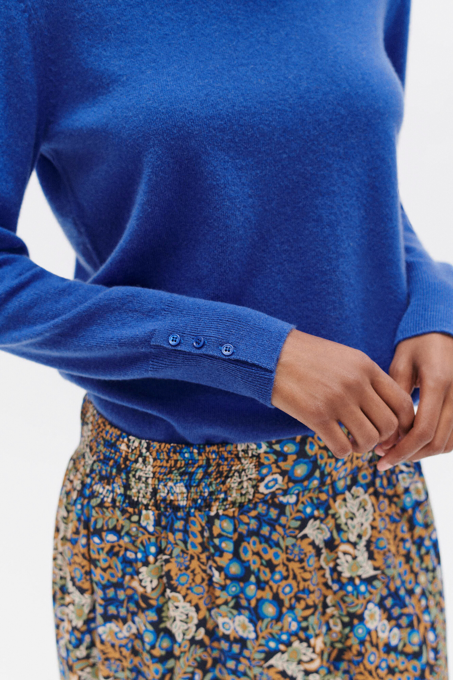 Pull Tunique En Laine Bleu Gris MAGDA Taille L - Neuf Avec étiquettes - Casual