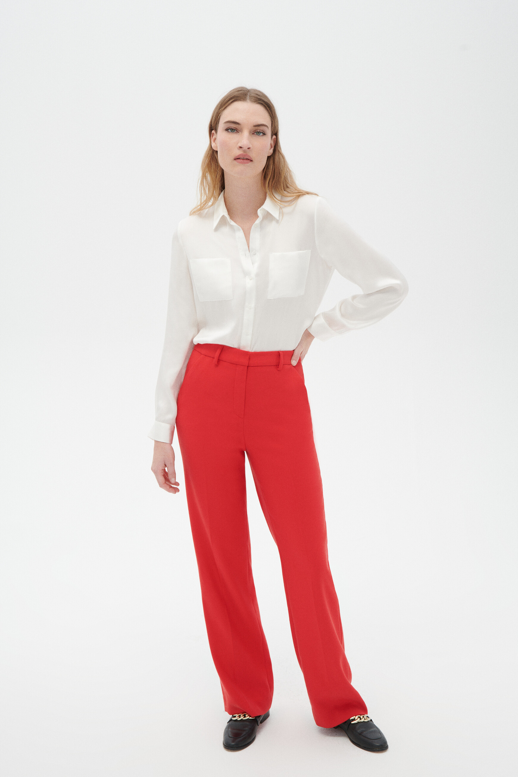 Pantalon clearance femme rouge