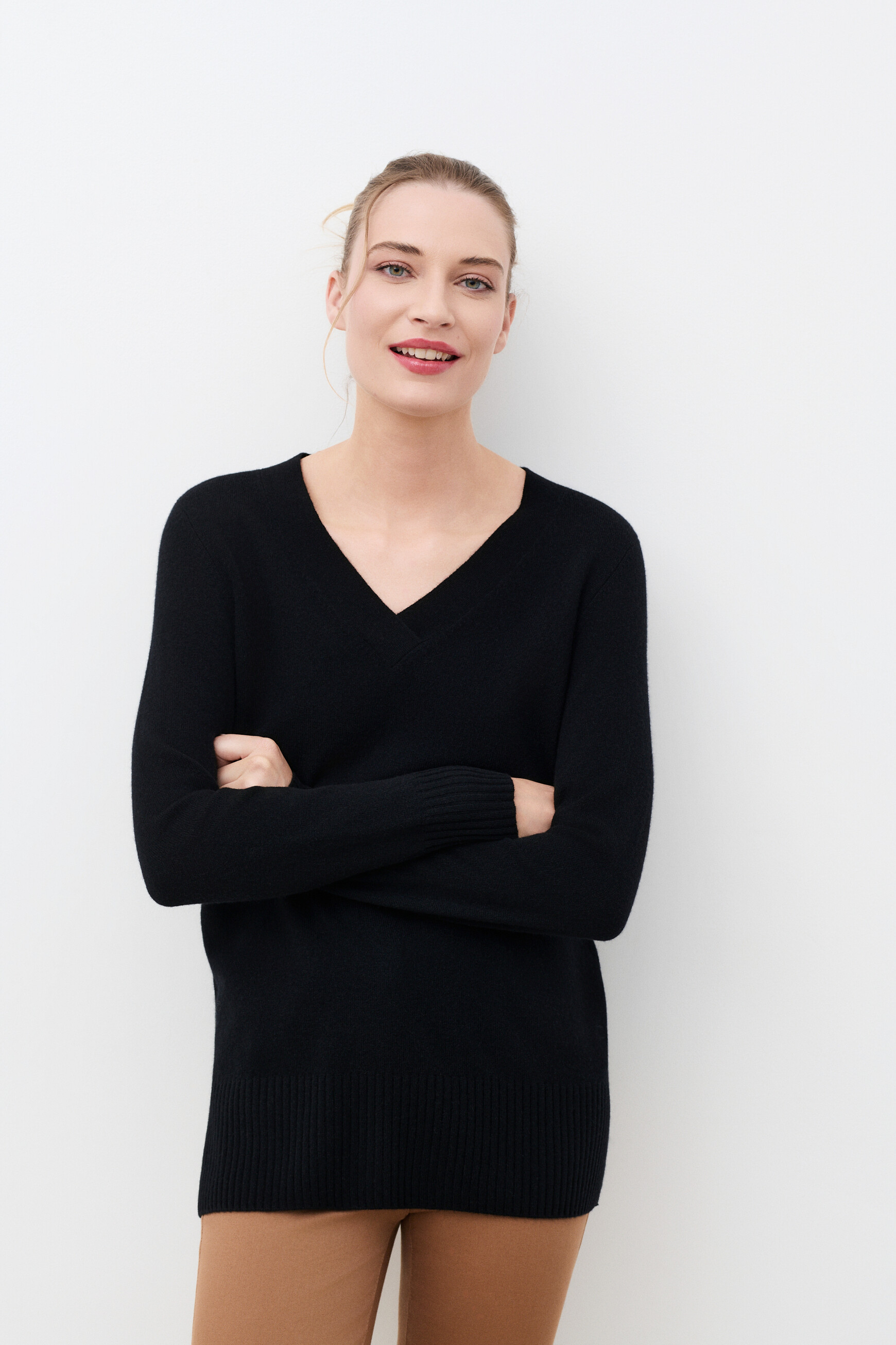 Mfrank sweater 100% cashmere black woman