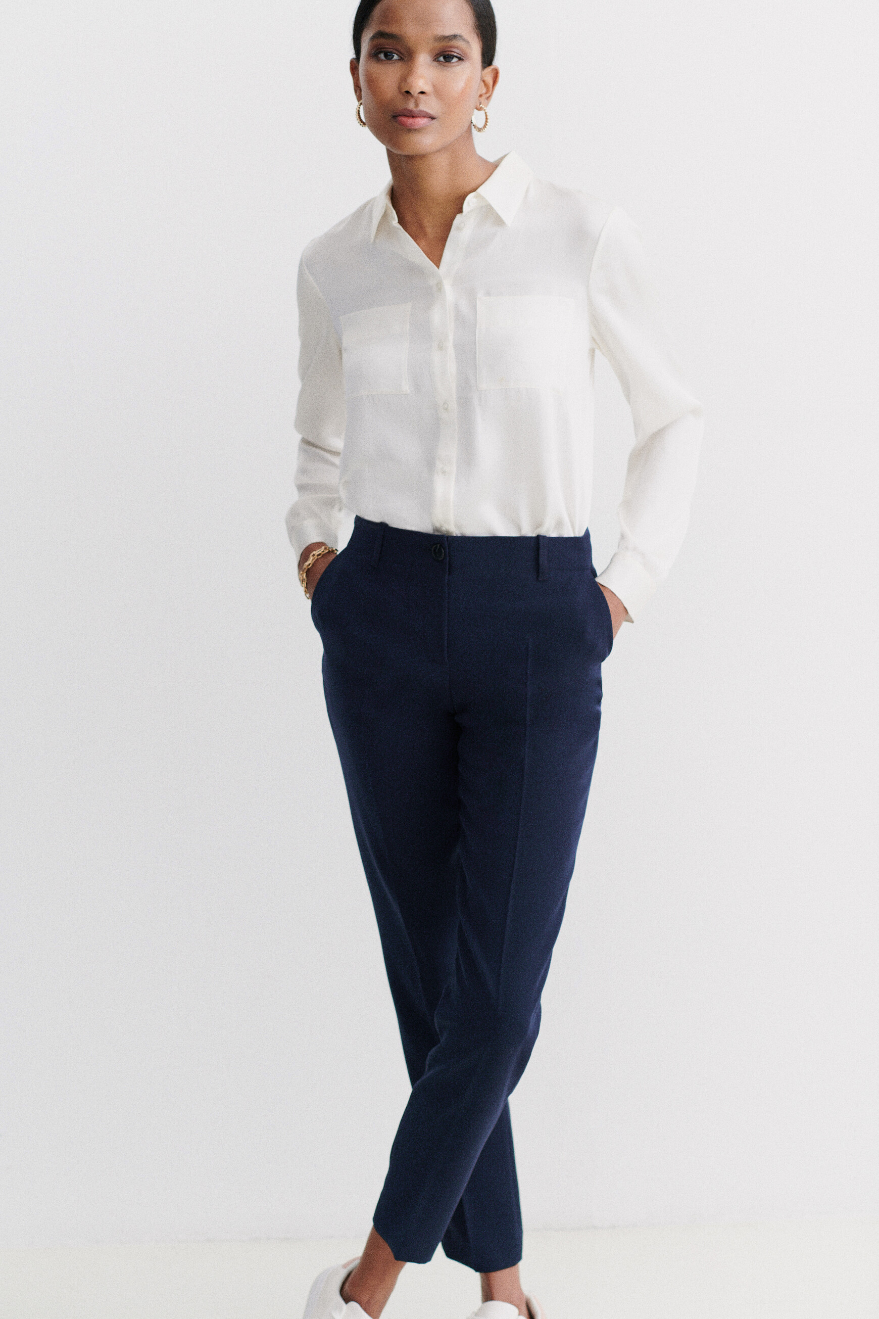 pantalon gautier azul marino mujer Pantalón Gautier azul marino mujer