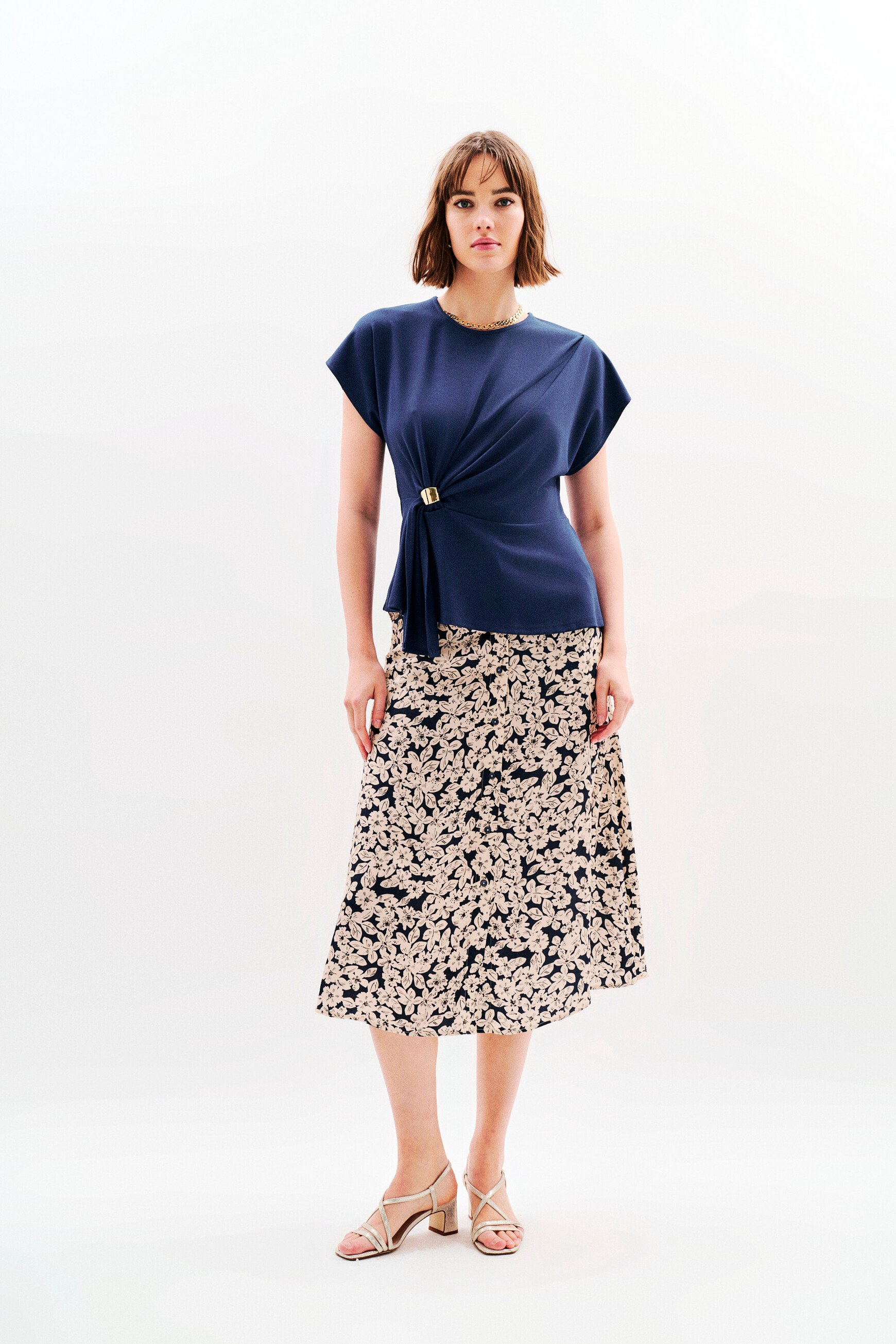 maglietta thys bleu fonce donna Maglietta Thys bleu foncé donna