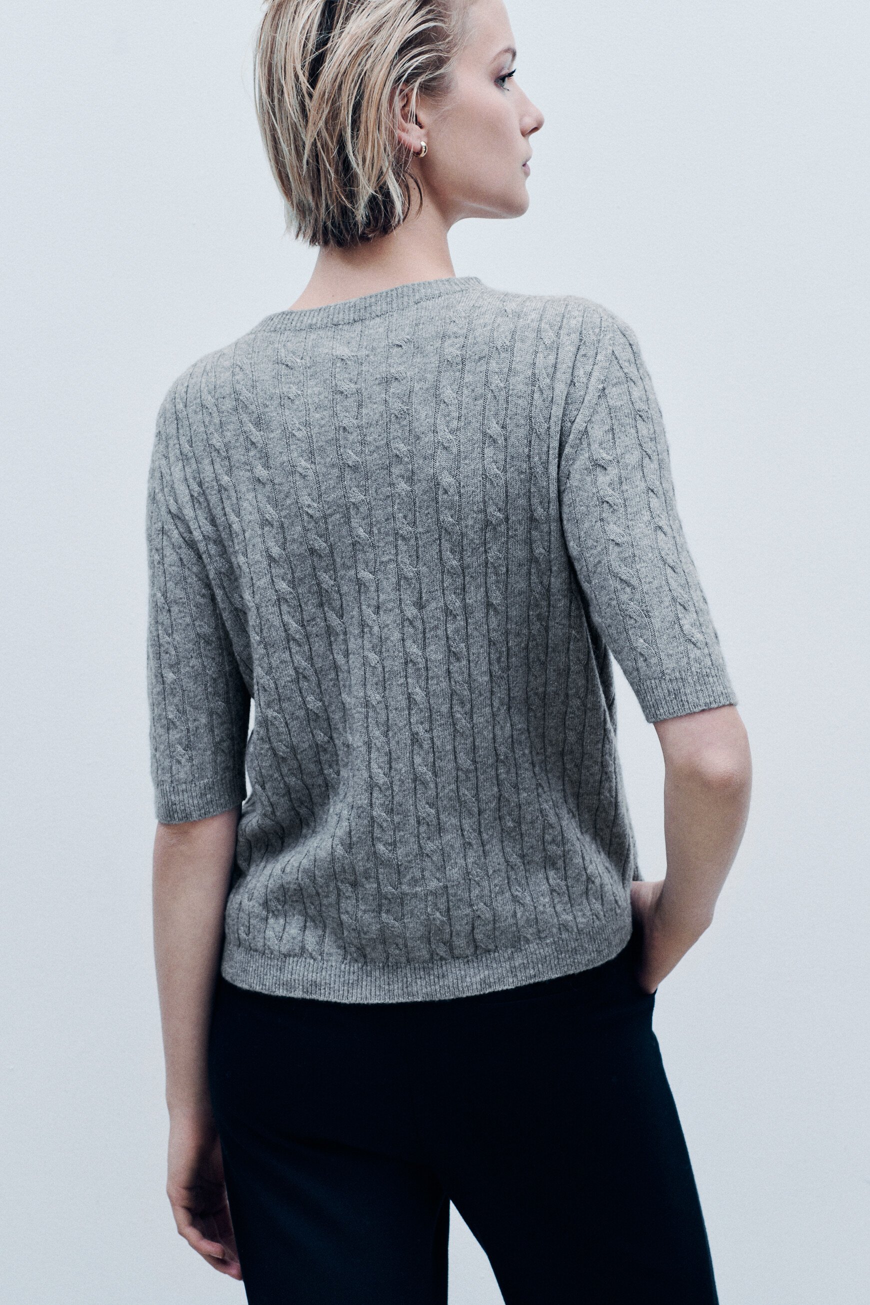 Mtheodore sweater made in Italy grey woman