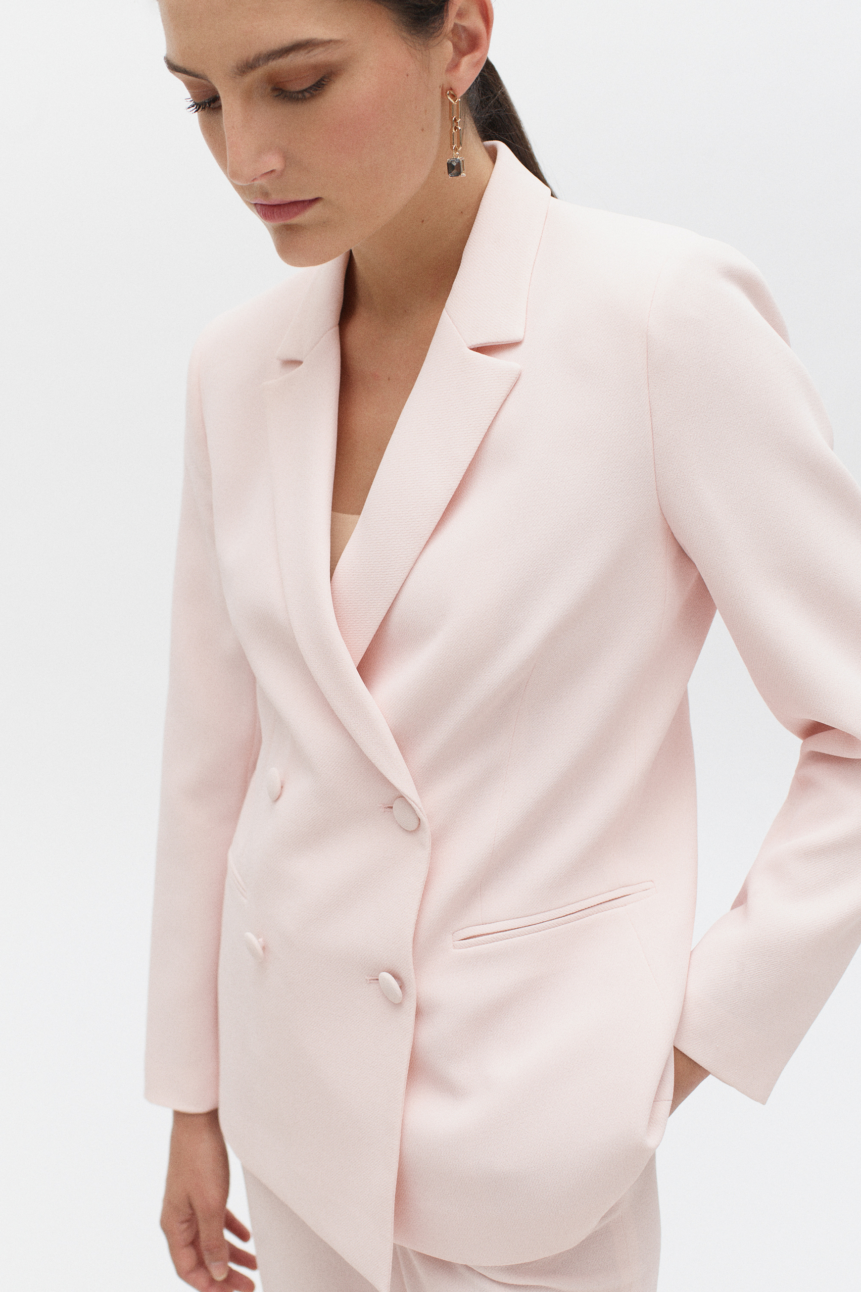 blazer yeleni rose pastel femme blazer yeleni rose pastel femme