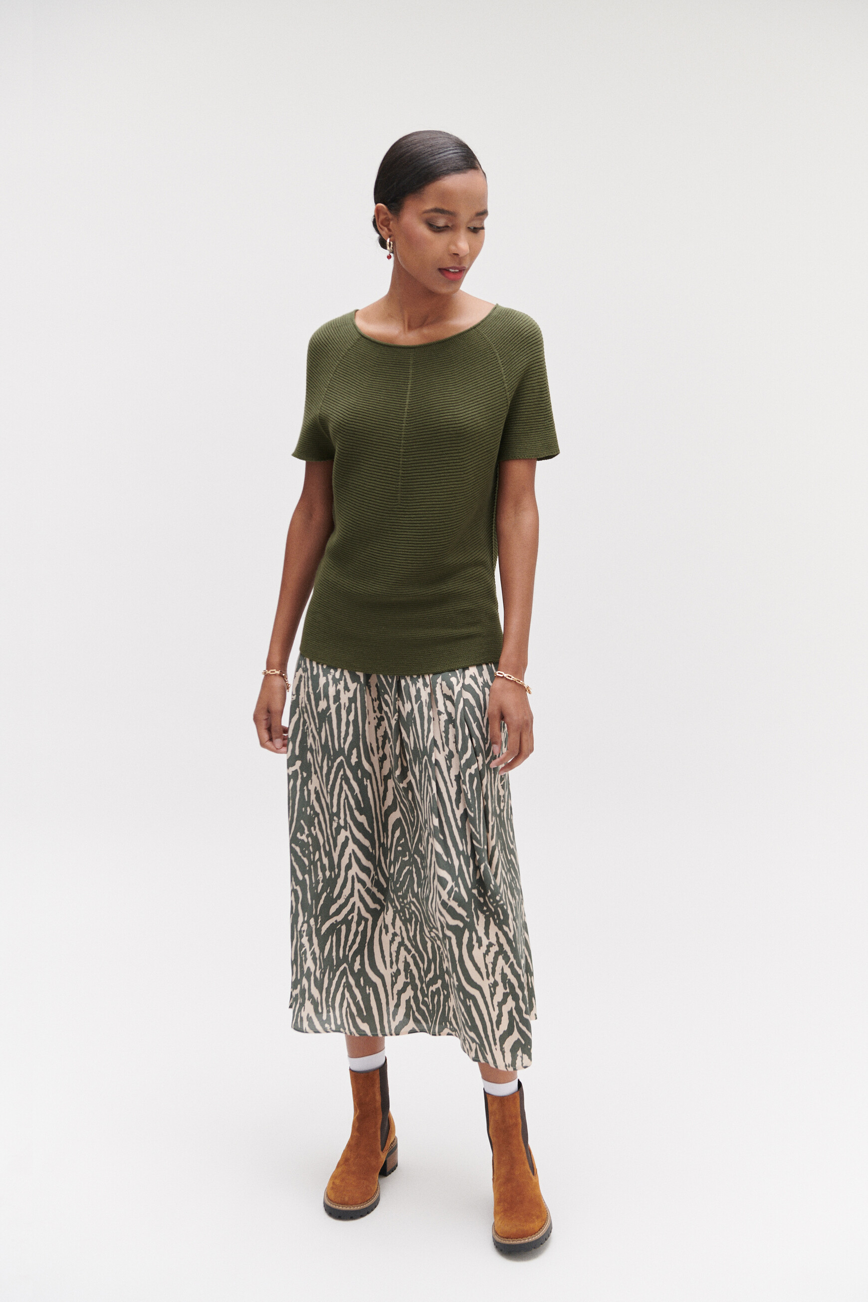 pull nathan en maille fantaisie vert kaki femme pull nathan en maille fantaisie vert kaki femme