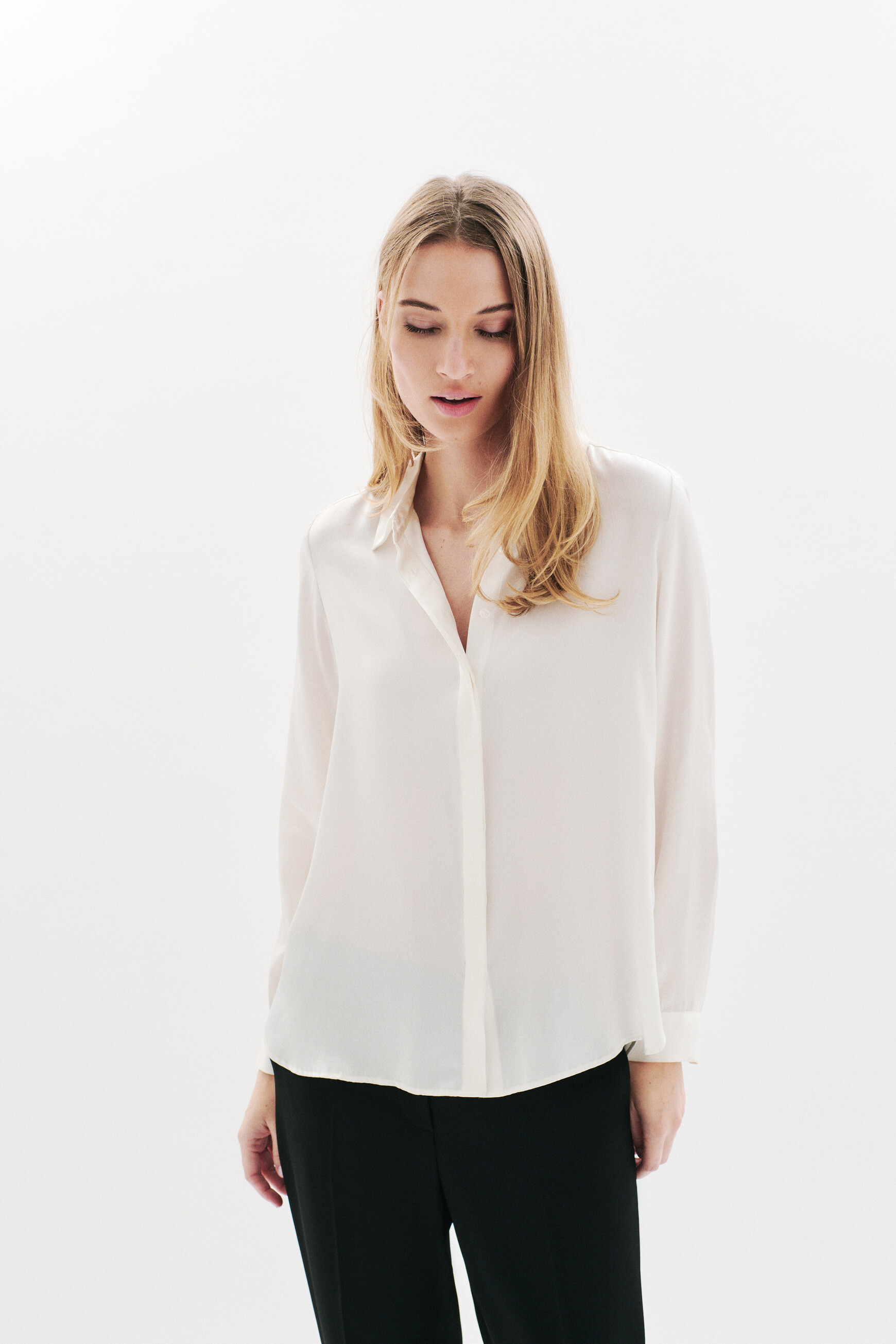 chemise cjamie1 100 soie ivoire femme Chemise cjamie1 100% soie ivoire femme