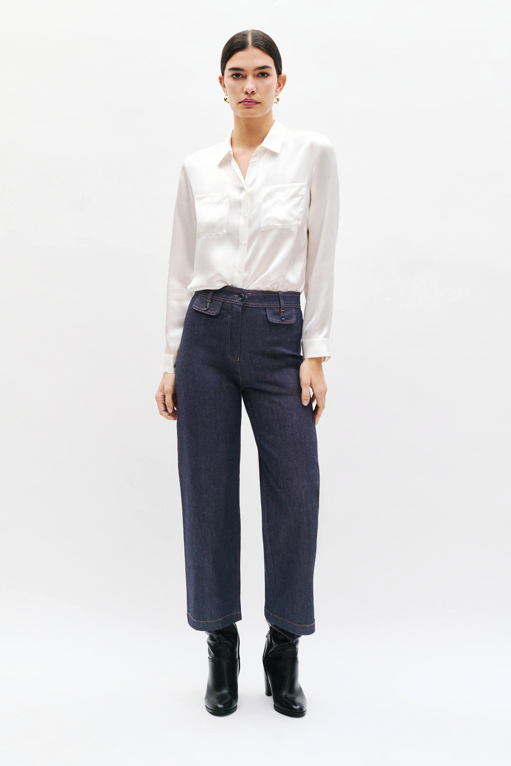 Teano flared jeans. double stone denim woman