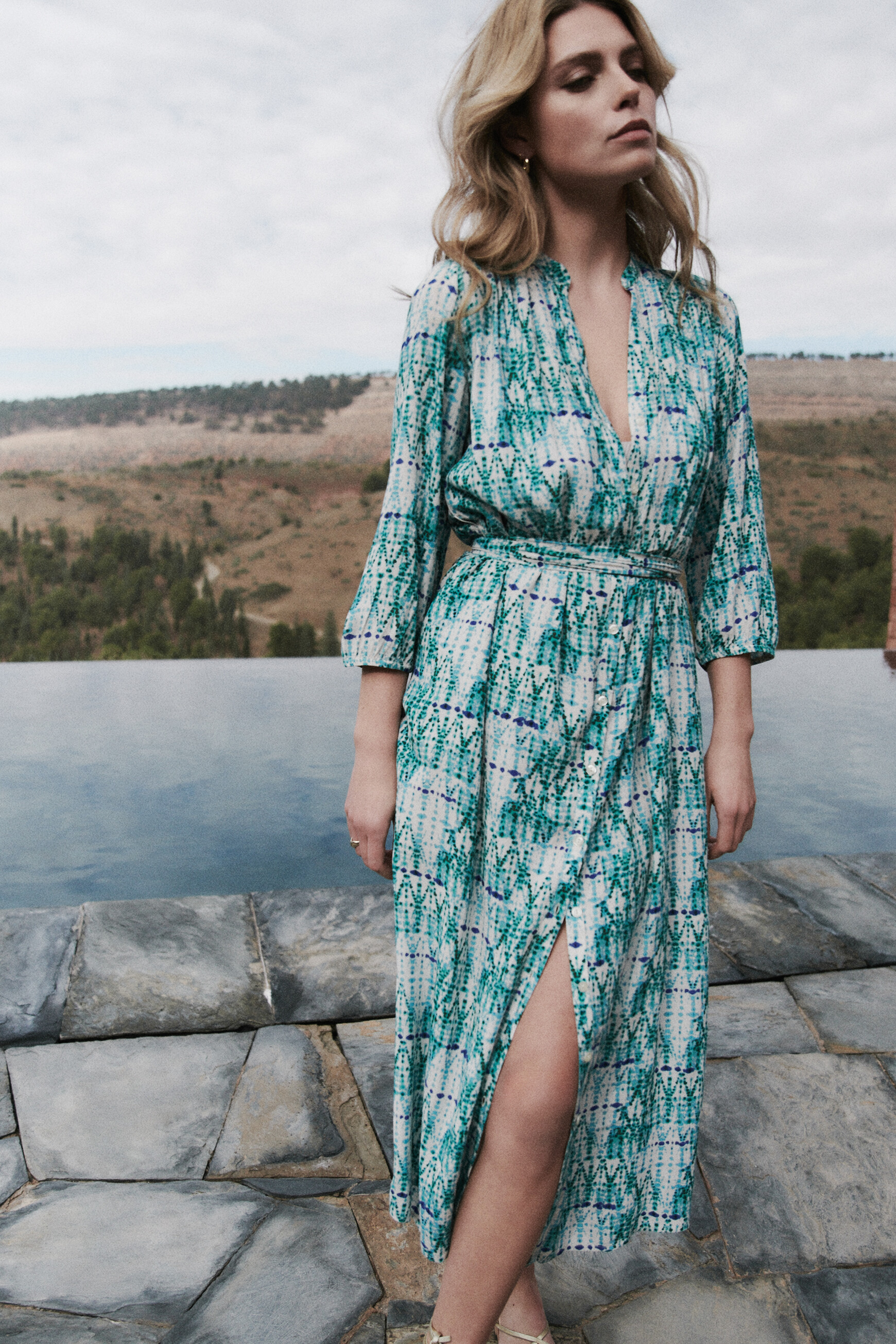 robe nila vert emeraude femme